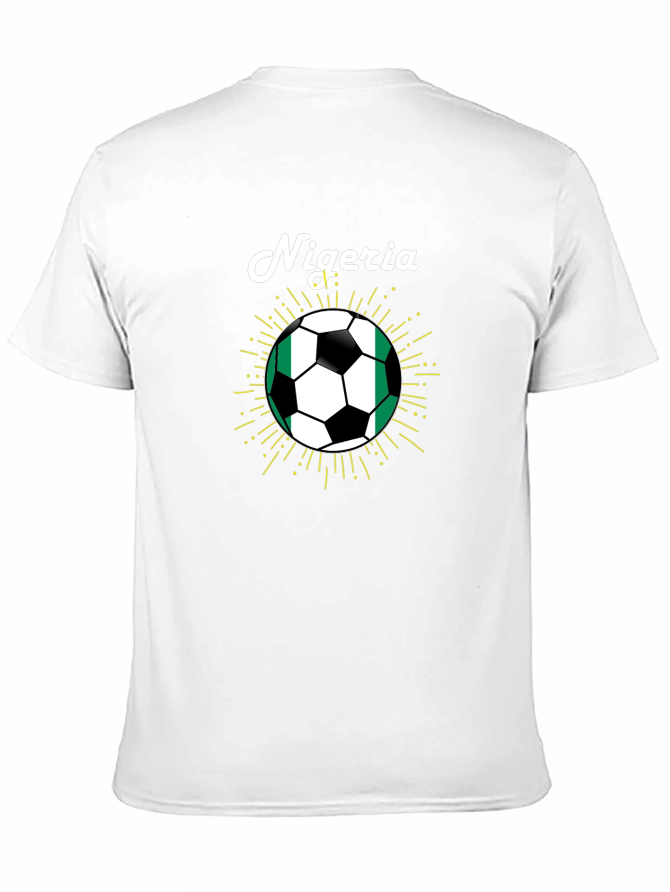 Nigeria Soccer Ball T-Shirt - Black