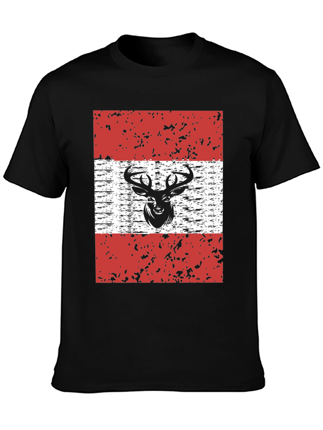 Deer Austria Flag Graphic T-Shirt