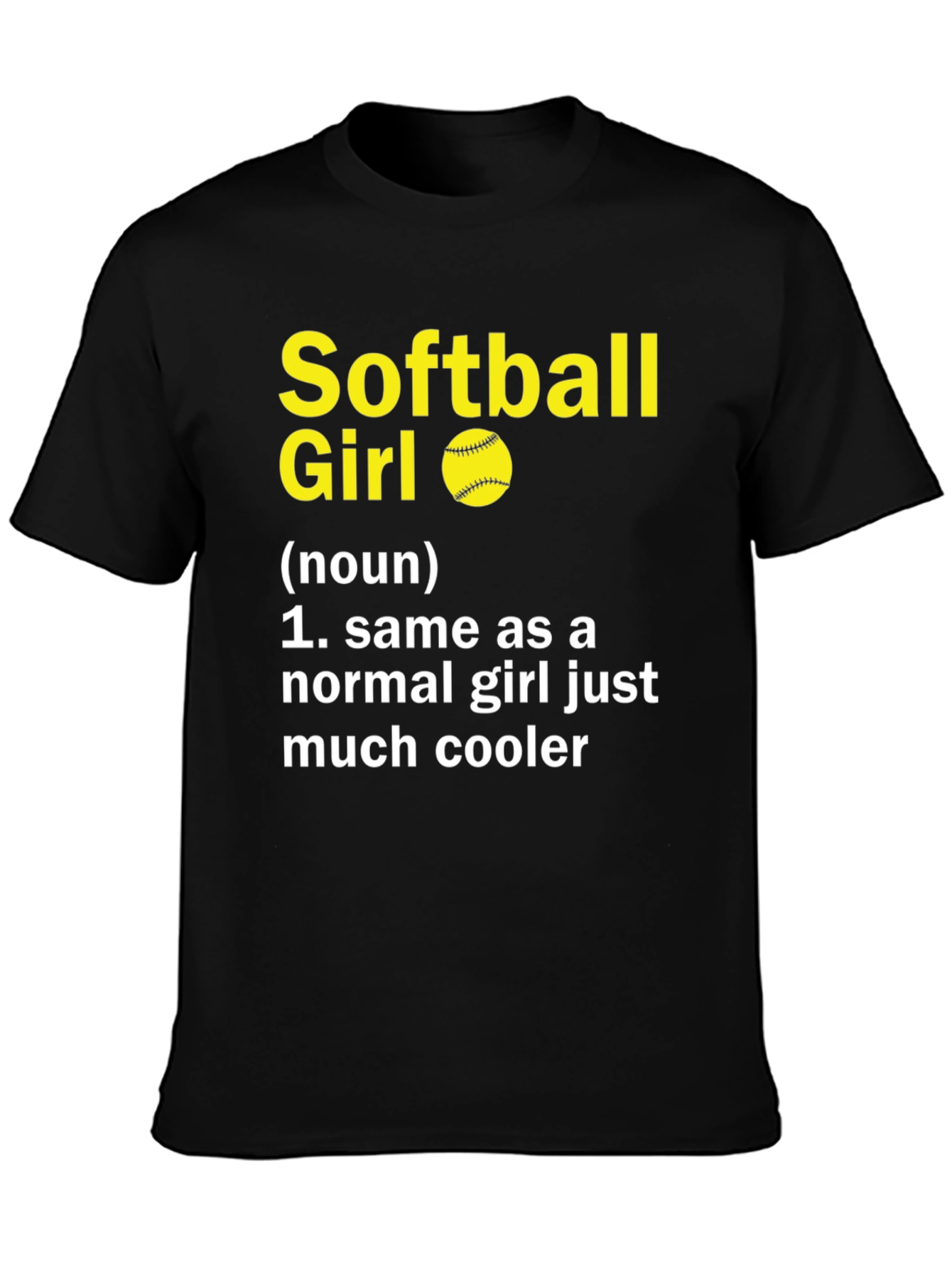 Softball Girl Graphic T-Shirt - Cool Player Definition Tee