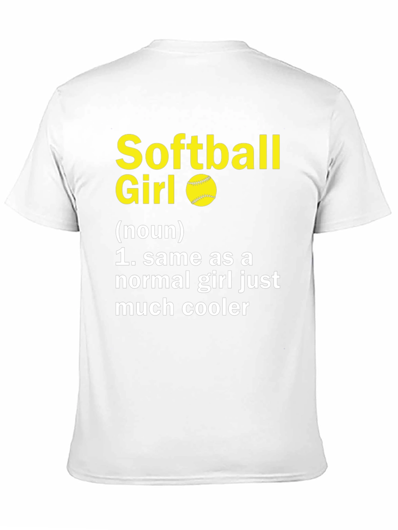 Softball Girl Graphic T-Shirt - Cool Player Definition Tee