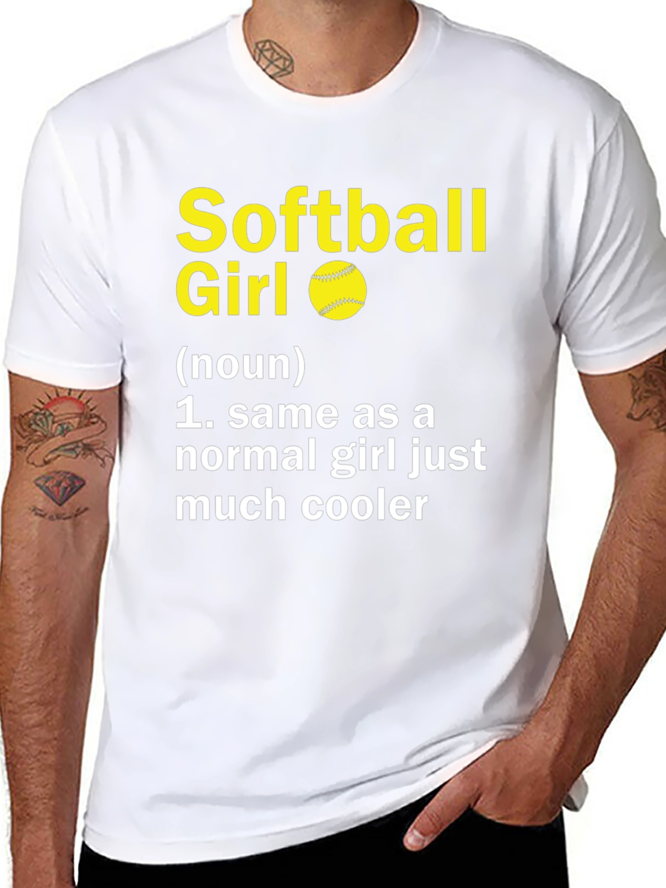 Softball Girl Graphic T-Shirt - Cool Player Definition Tee