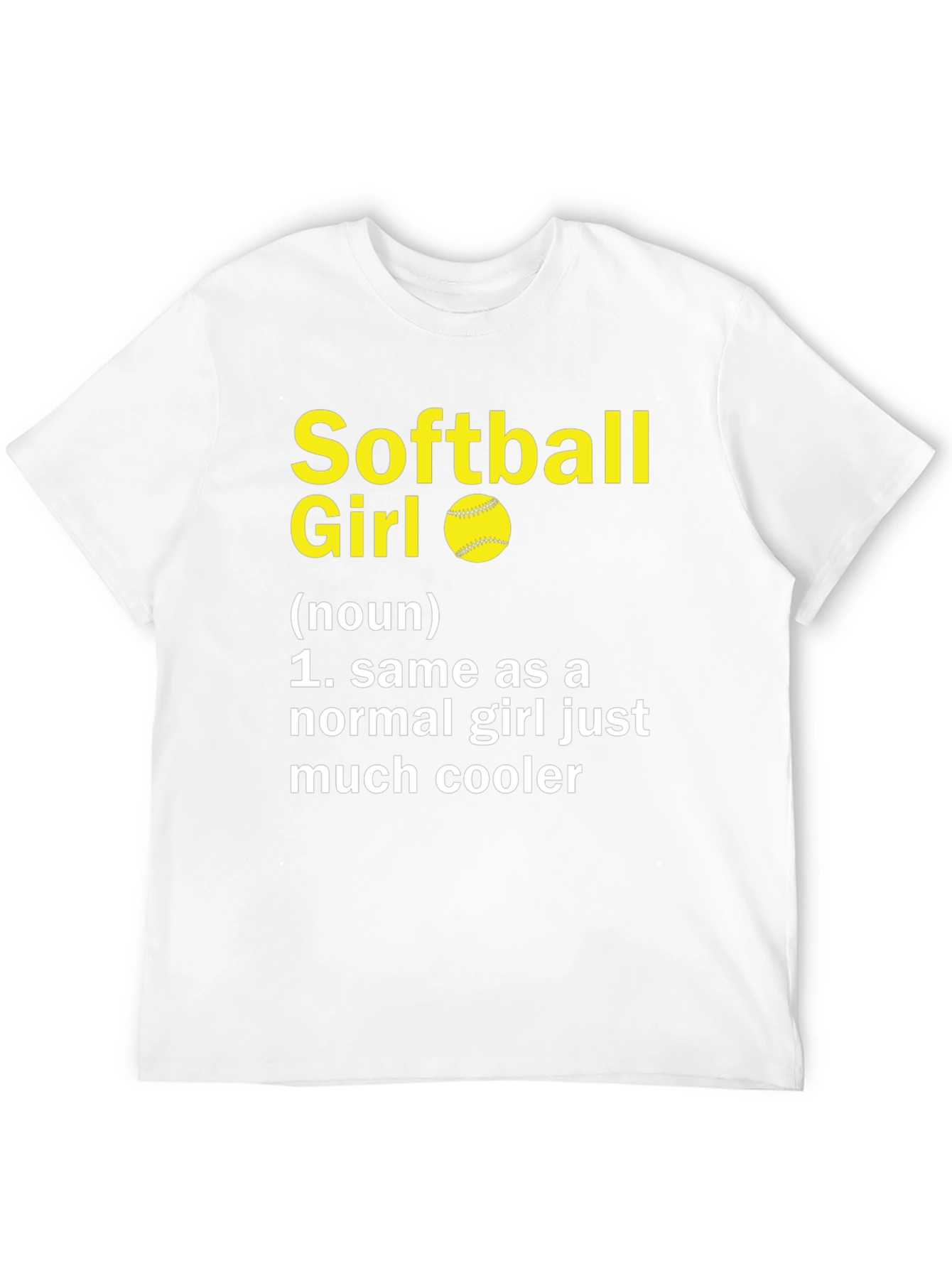 Softball Girl Graphic T-Shirt - Cool Player Definition Tee