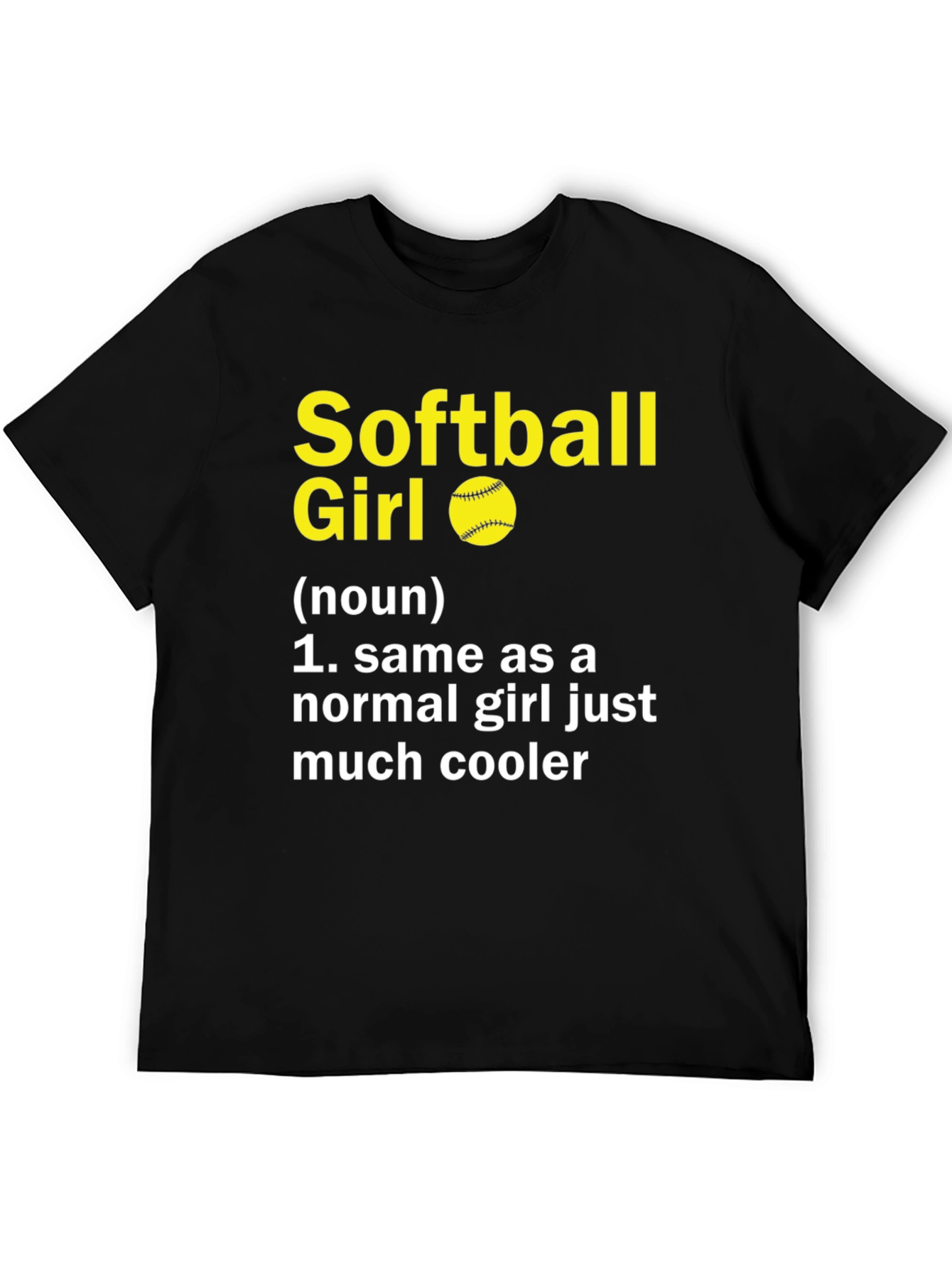 Softball Girl Graphic T-Shirt - Cool Player Definition Tee