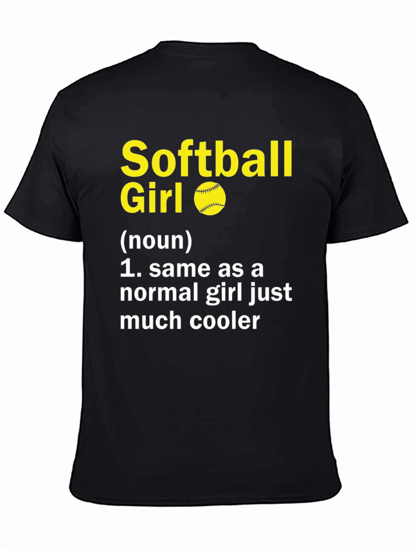 Softball Girl Graphic T-Shirt - Cool Player Definition Tee
