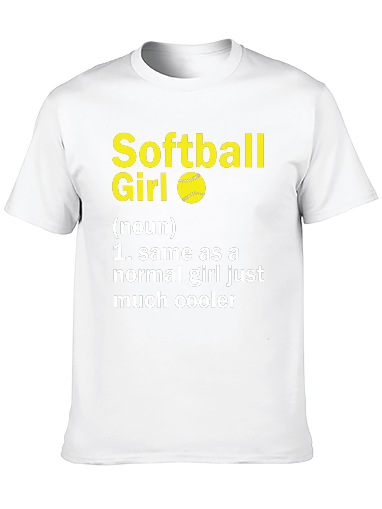 Softball Girl Graphic T-Shirt - Cool Player Definition Tee