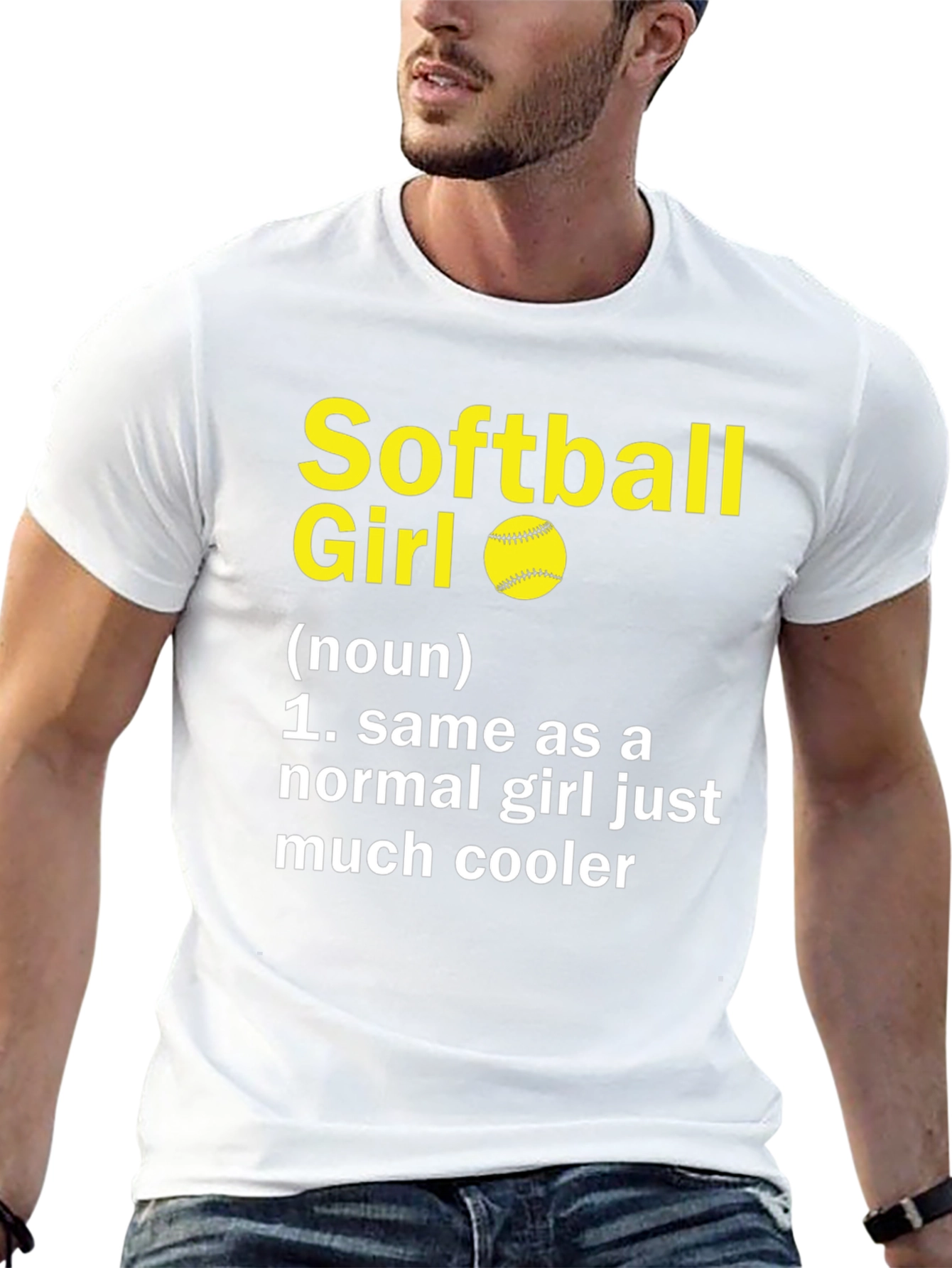 Softball Girl Graphic T-Shirt - Cool Player Definition Tee