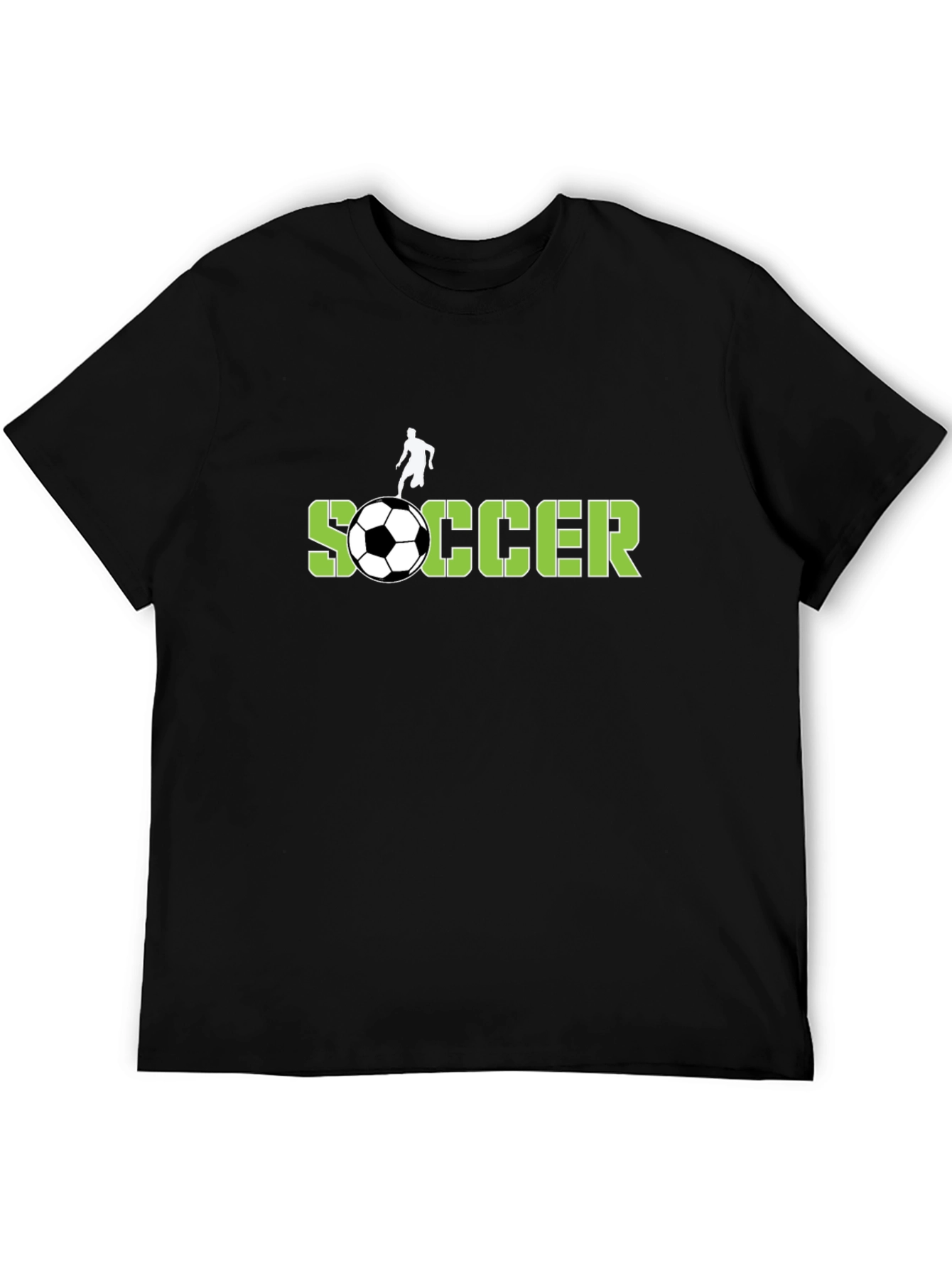 Soccer Graphic T-Shirt - Black Cotton Tee