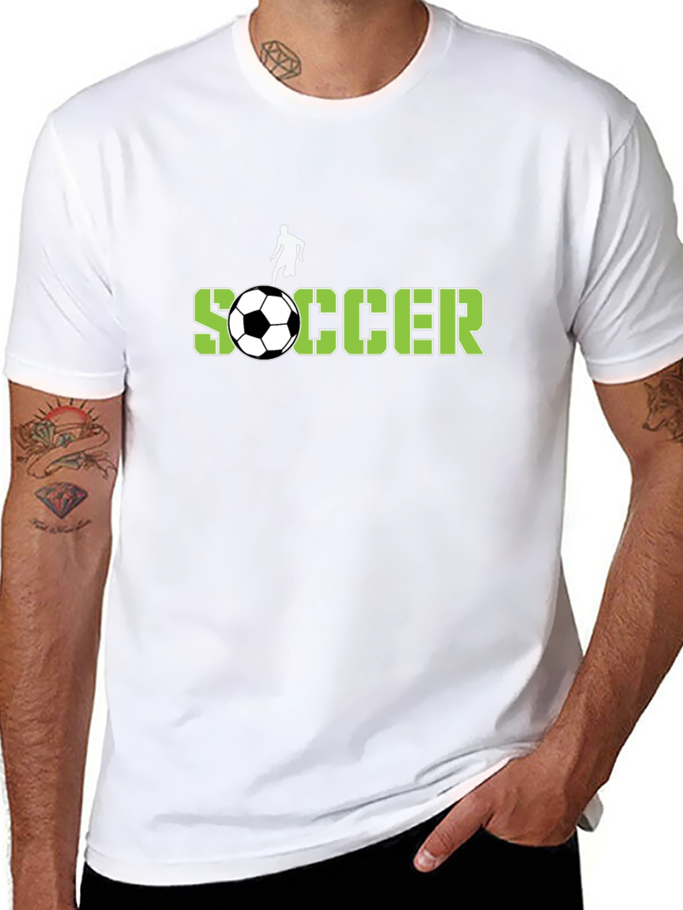 Soccer Graphic T-Shirt - Black Cotton Tee