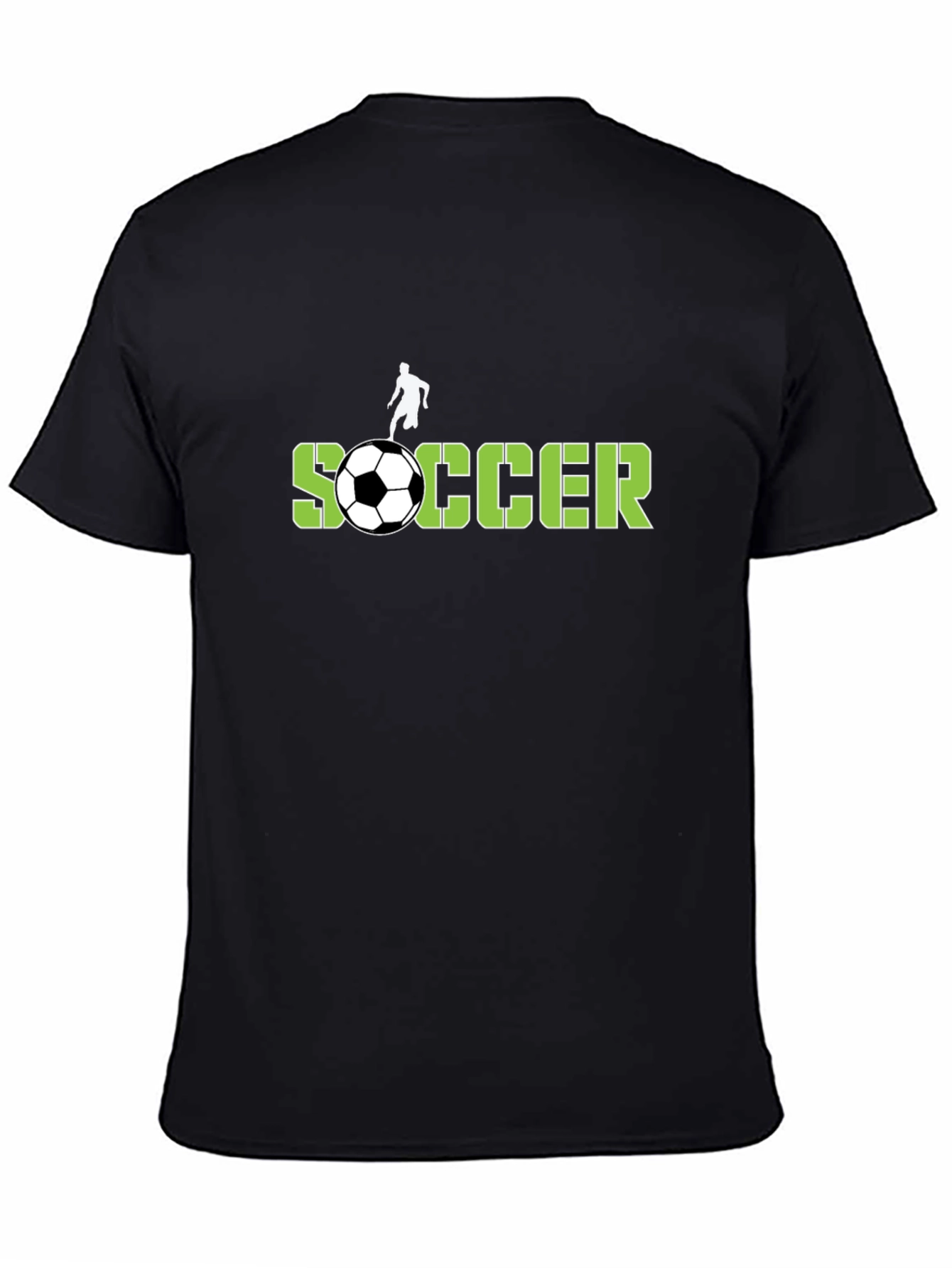 Soccer Graphic T-Shirt - Black Cotton Tee