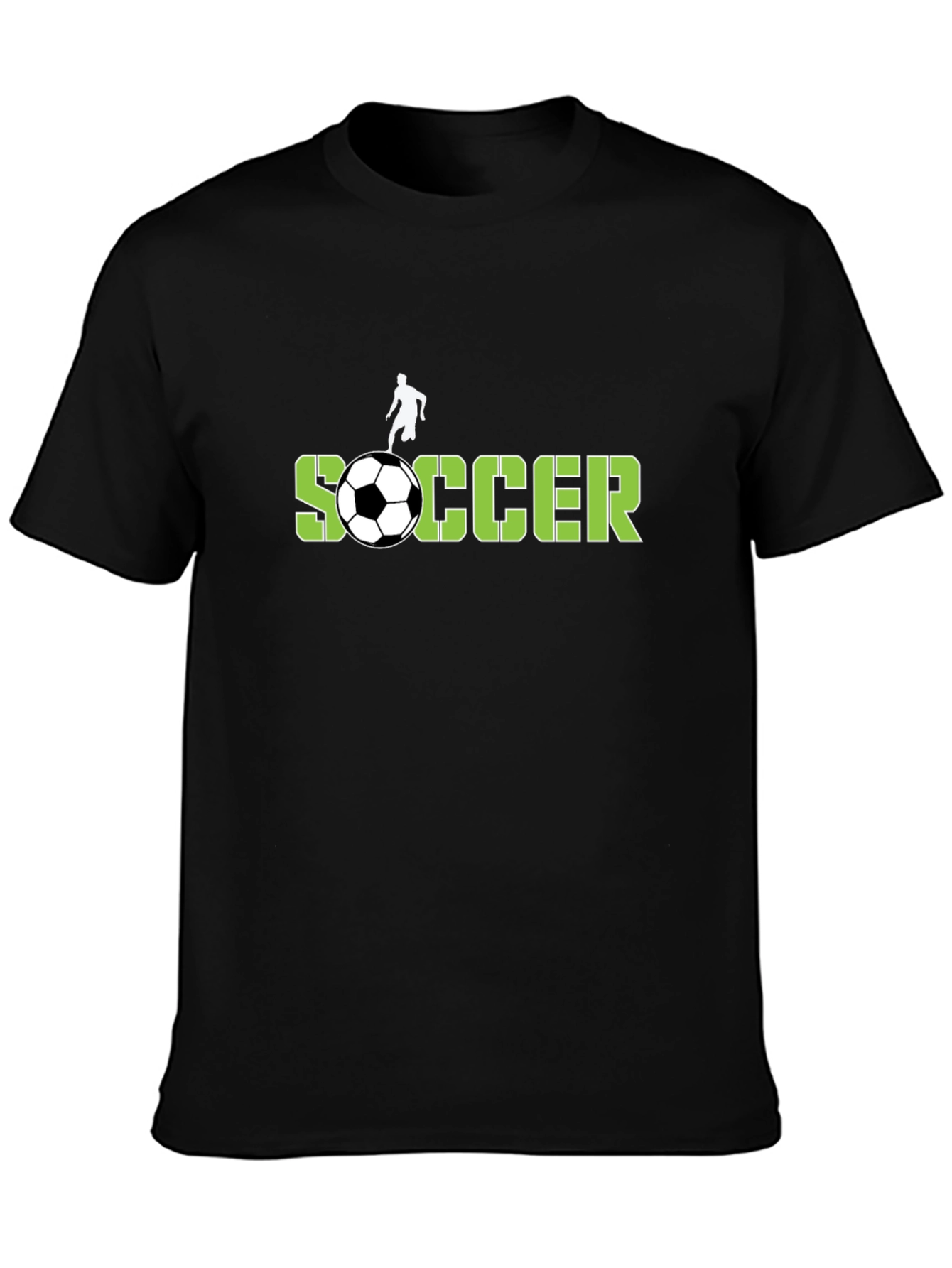 Soccer Graphic T-Shirt - Black Cotton Tee