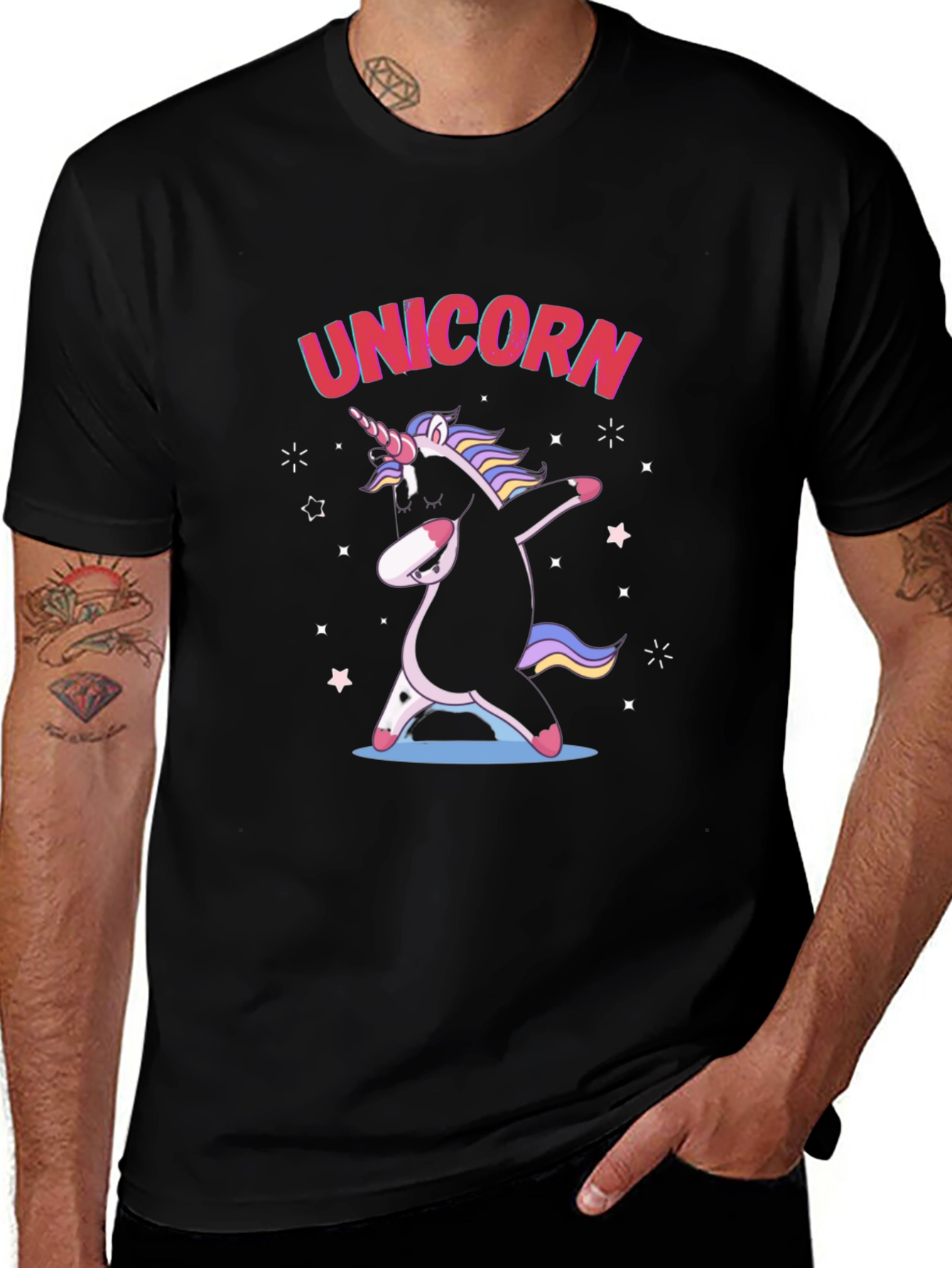 Unicorn Dab Black T-Shirt