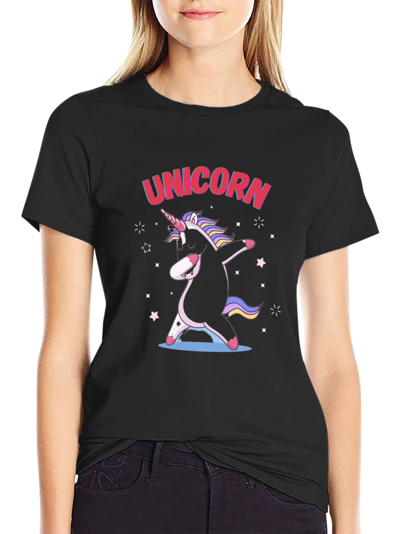 Unicorn Dab Black T-Shirt