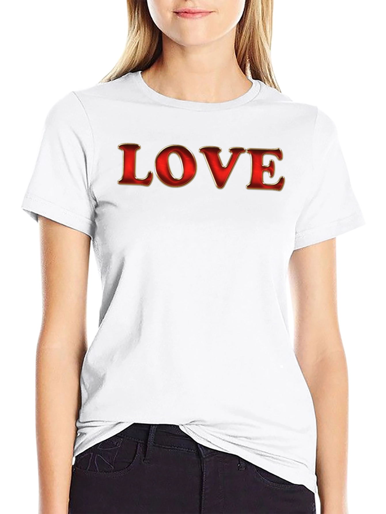 LOVE Graphic Tee - Stylish Black Cotton T-Shirt