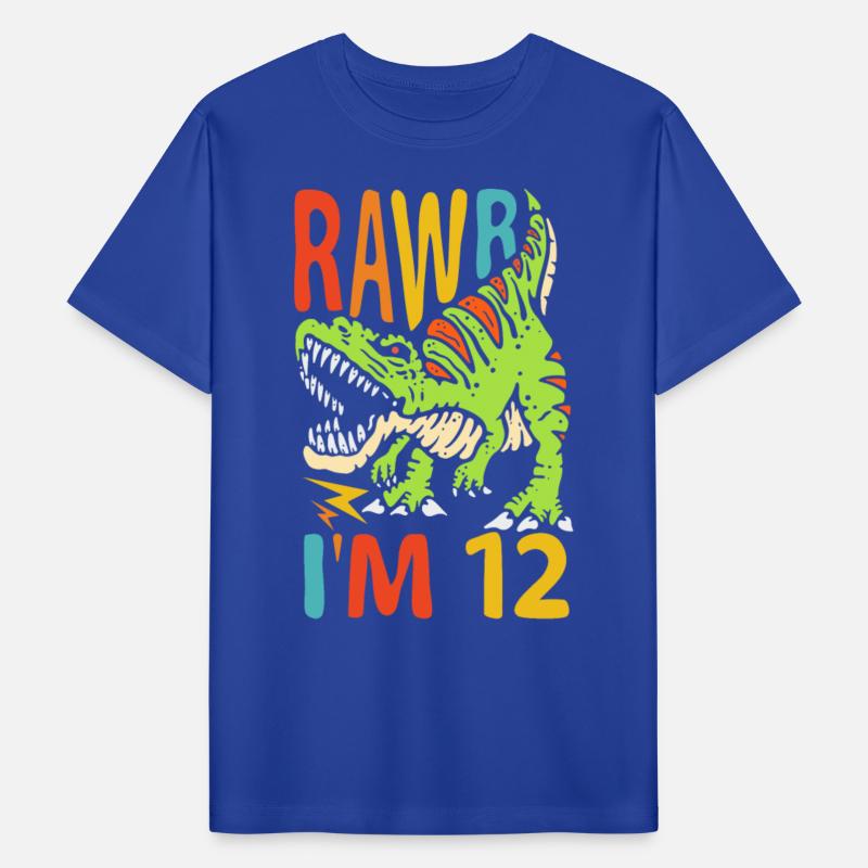 12th Birthday Dinosaur T Rex Rawr I'm 12 For Boys