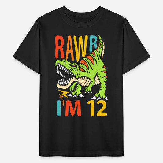 12th Birthday Dinosaur T Rex Rawr I'm 12 For Boys