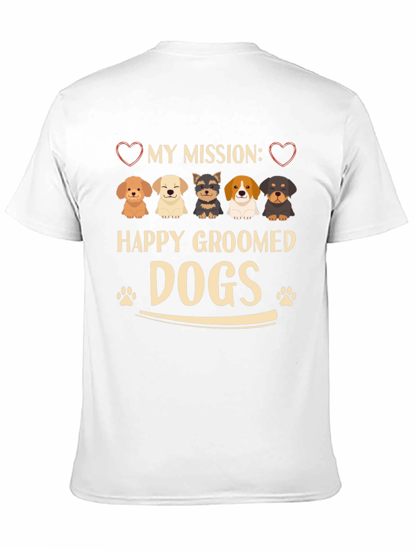 Happy Groomed Dogs Graphic T-Shirt