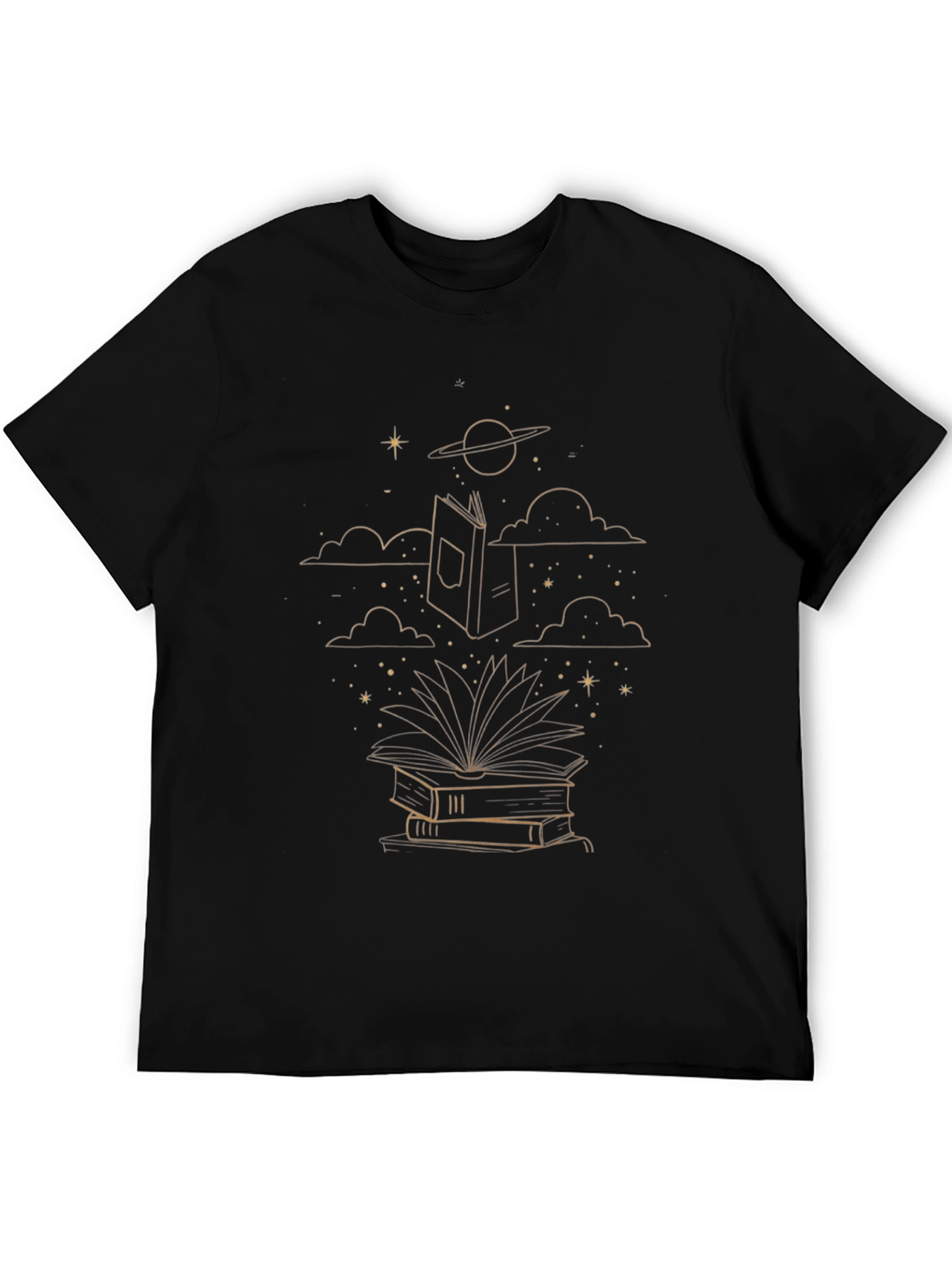 Cosmic Reader Black T-Shirt