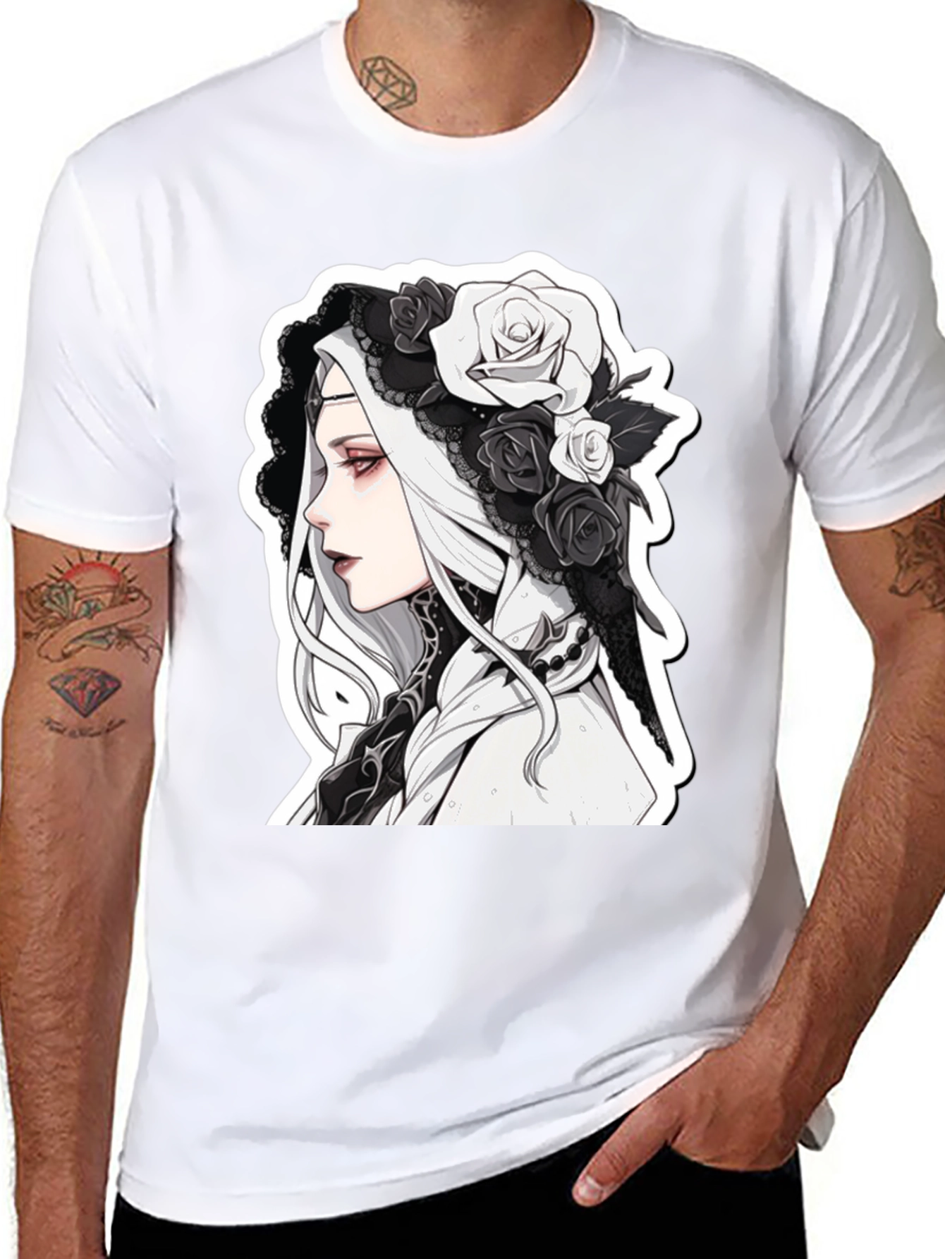 Gothic Anime Black T-Shirt