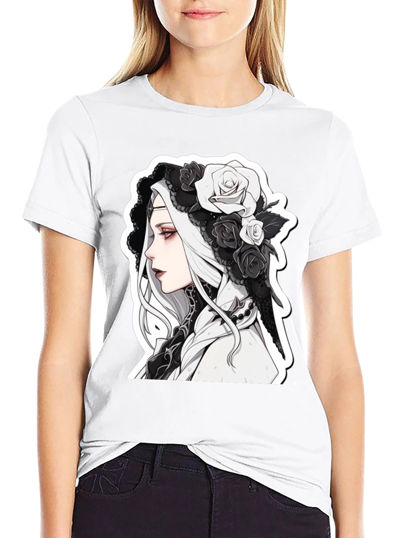 Gothic Anime Black T-Shirt