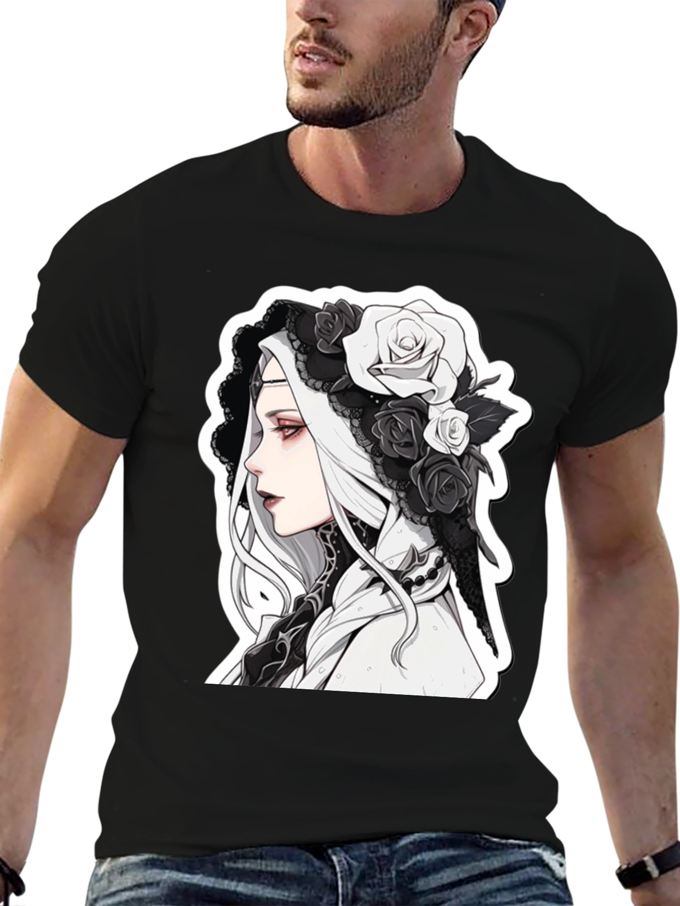 Gothic Anime Black T-Shirt