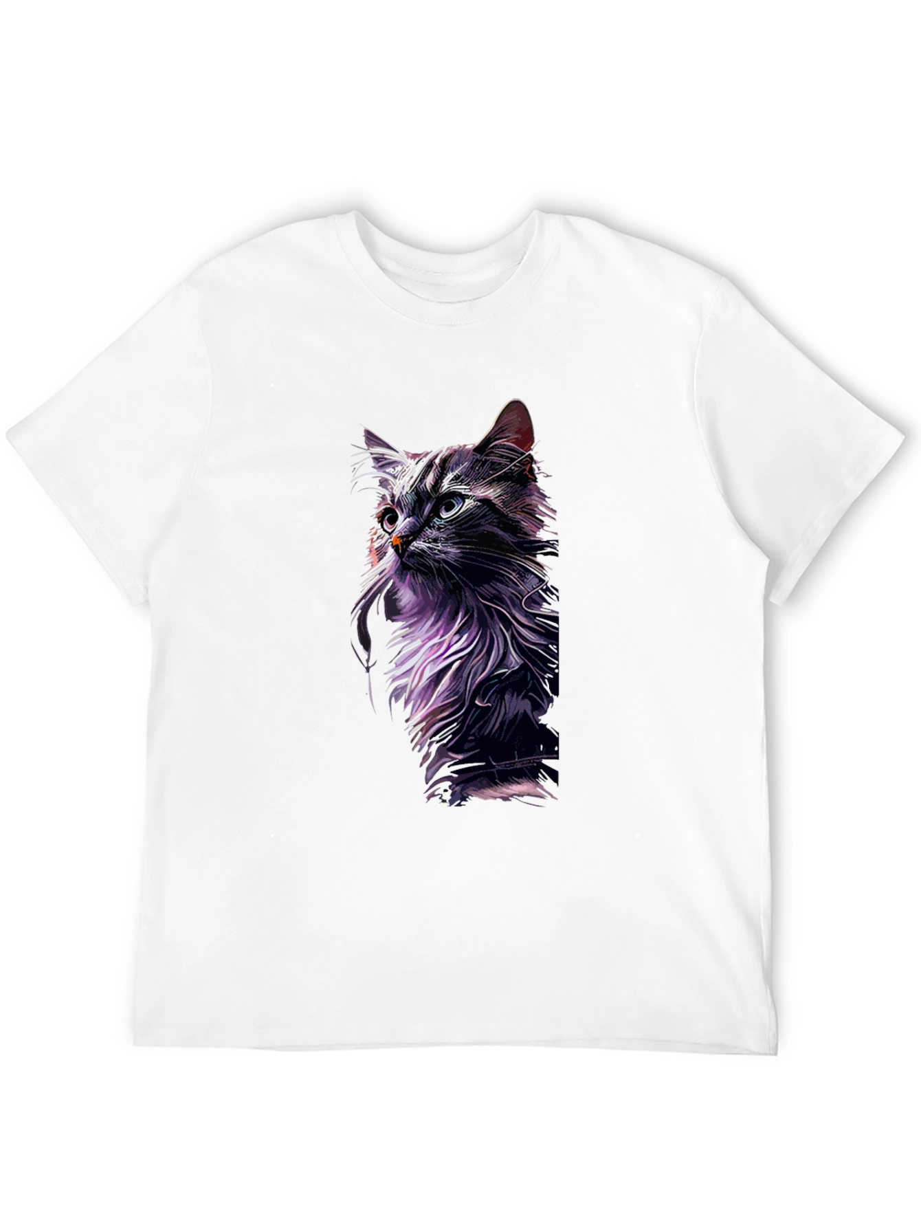 Cool Cat Graphic Print Black T-Shirt
