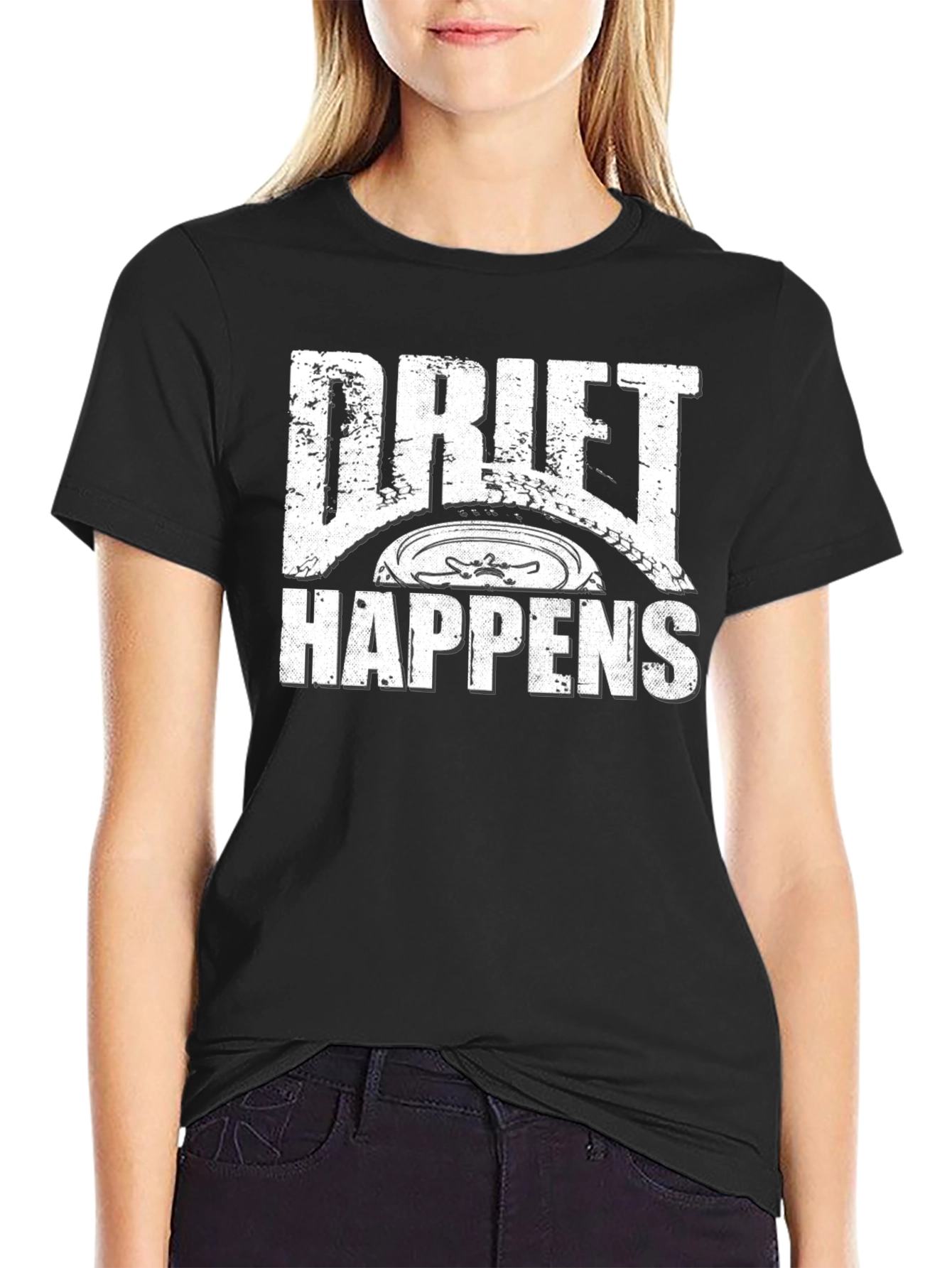 Drift Happens Graphic Tee - Black