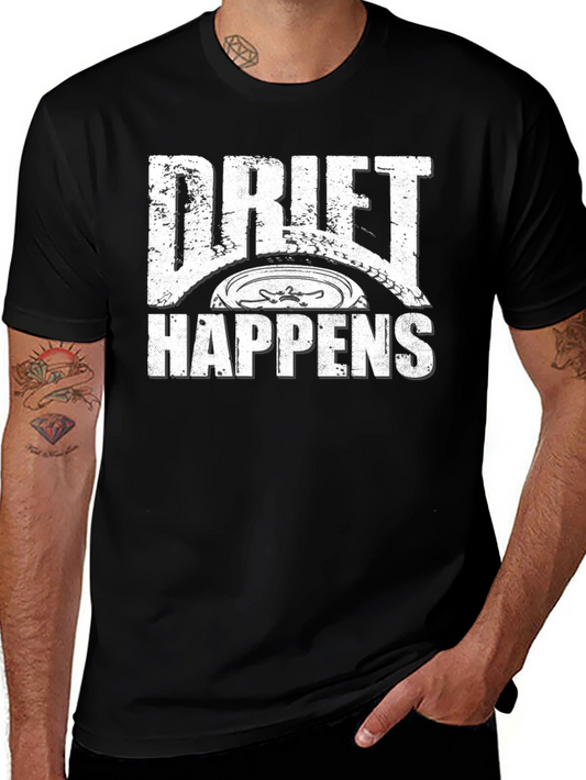 Drift Happens Graphic Tee - Black