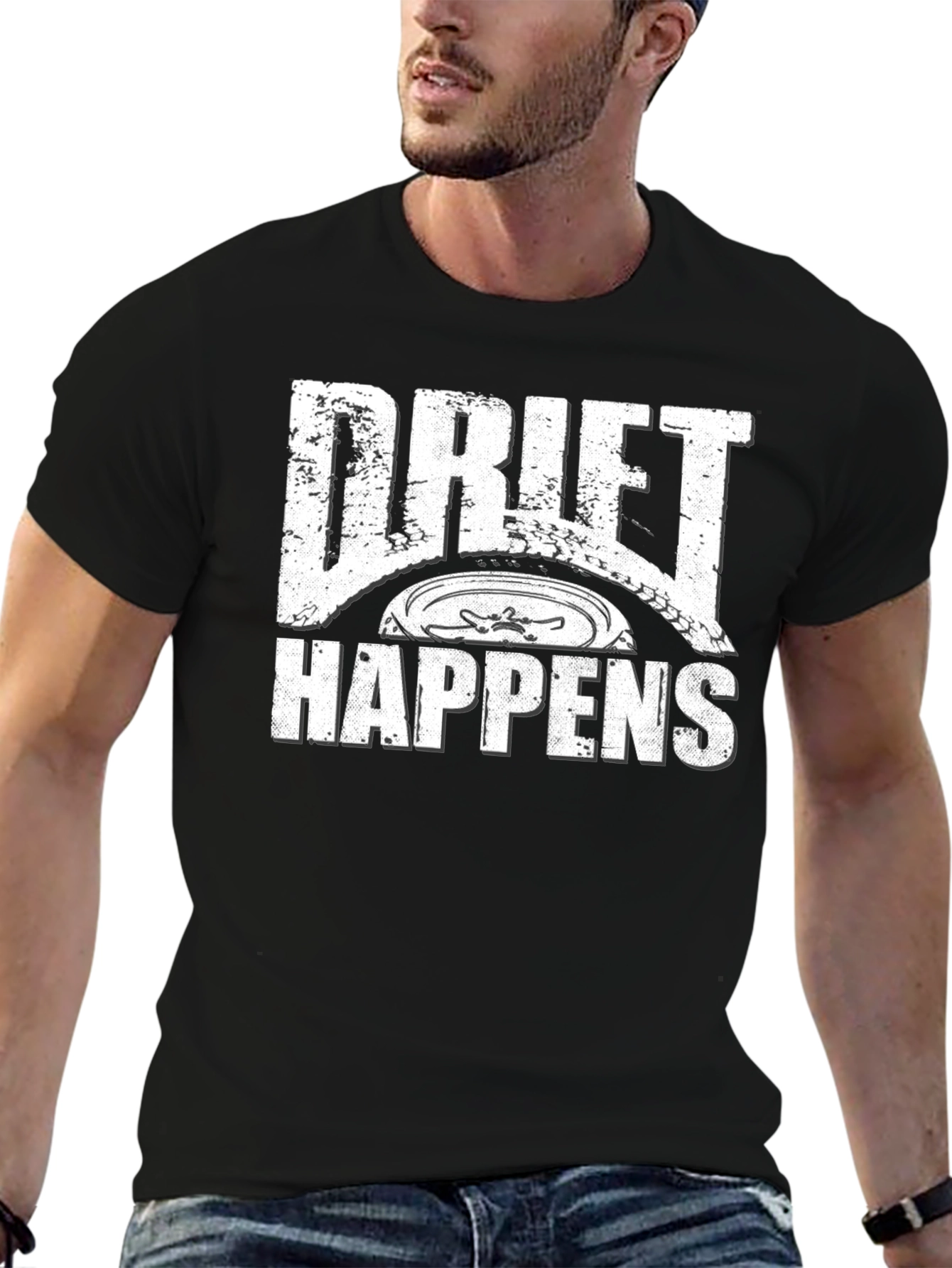 Drift Happens Graphic Tee - Black