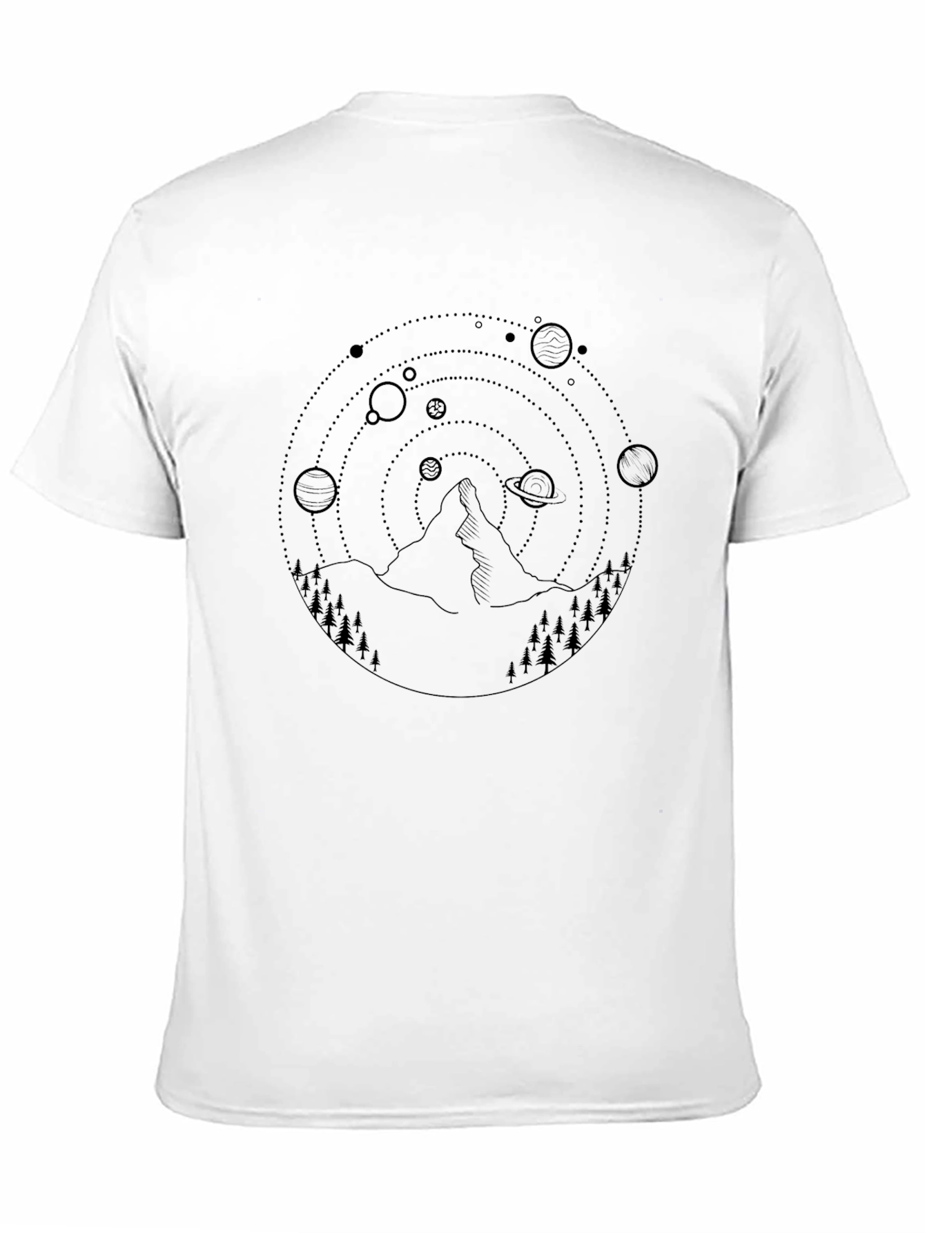 Cosmic Mountain Black Graphic Tee