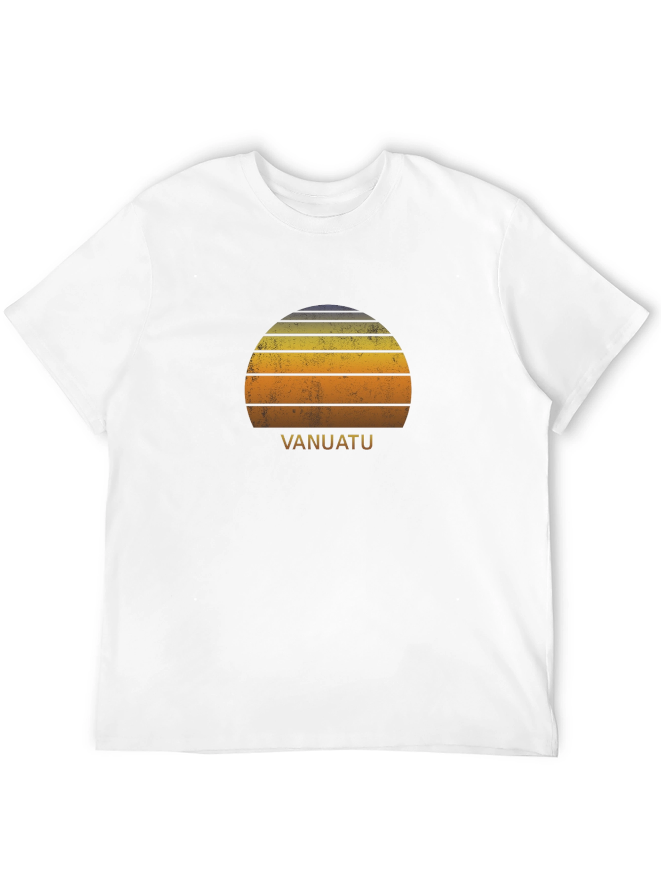 Vanuatu Retro Sunset T-Shirt - Island Vibes
