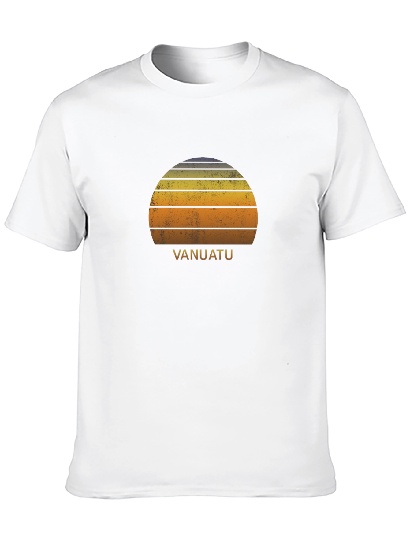 Vanuatu Retro Sunset T-Shirt - Island Vibes
