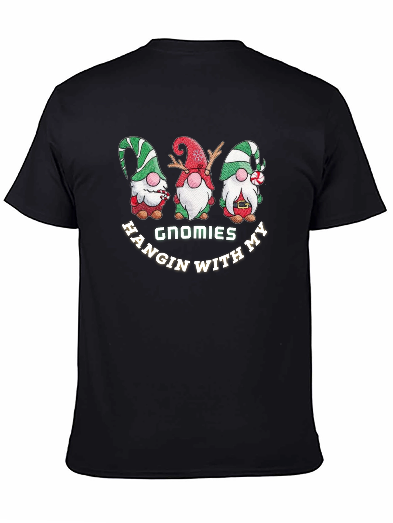 Gnomies Hangin With My T-Shirt Black Holiday Gnomes