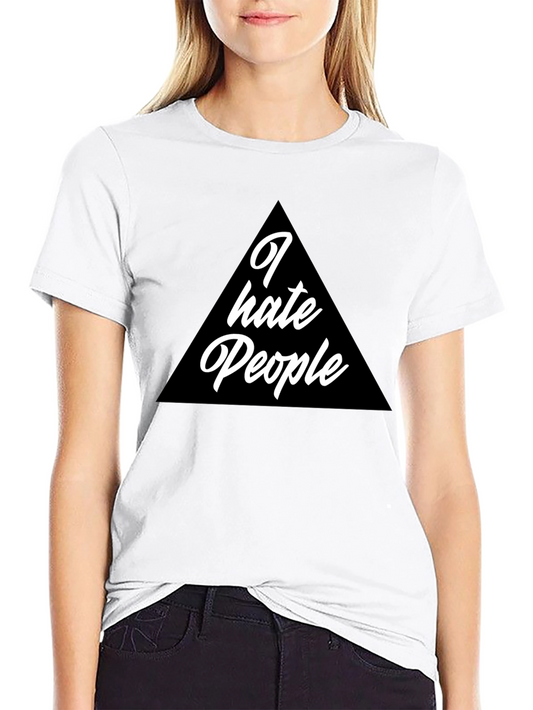 I Hate People Graphic Tee - Black Casual T-Shirt