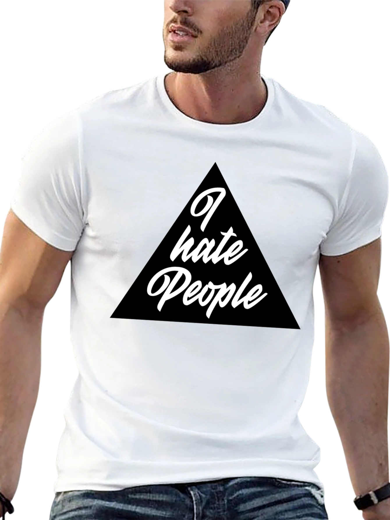 I Hate People Graphic Tee - Black Casual T-Shirt