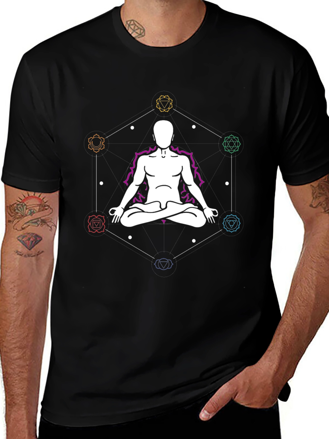 Chakra Meditation Graphic T-Shirt - Relax & Center Yourself
