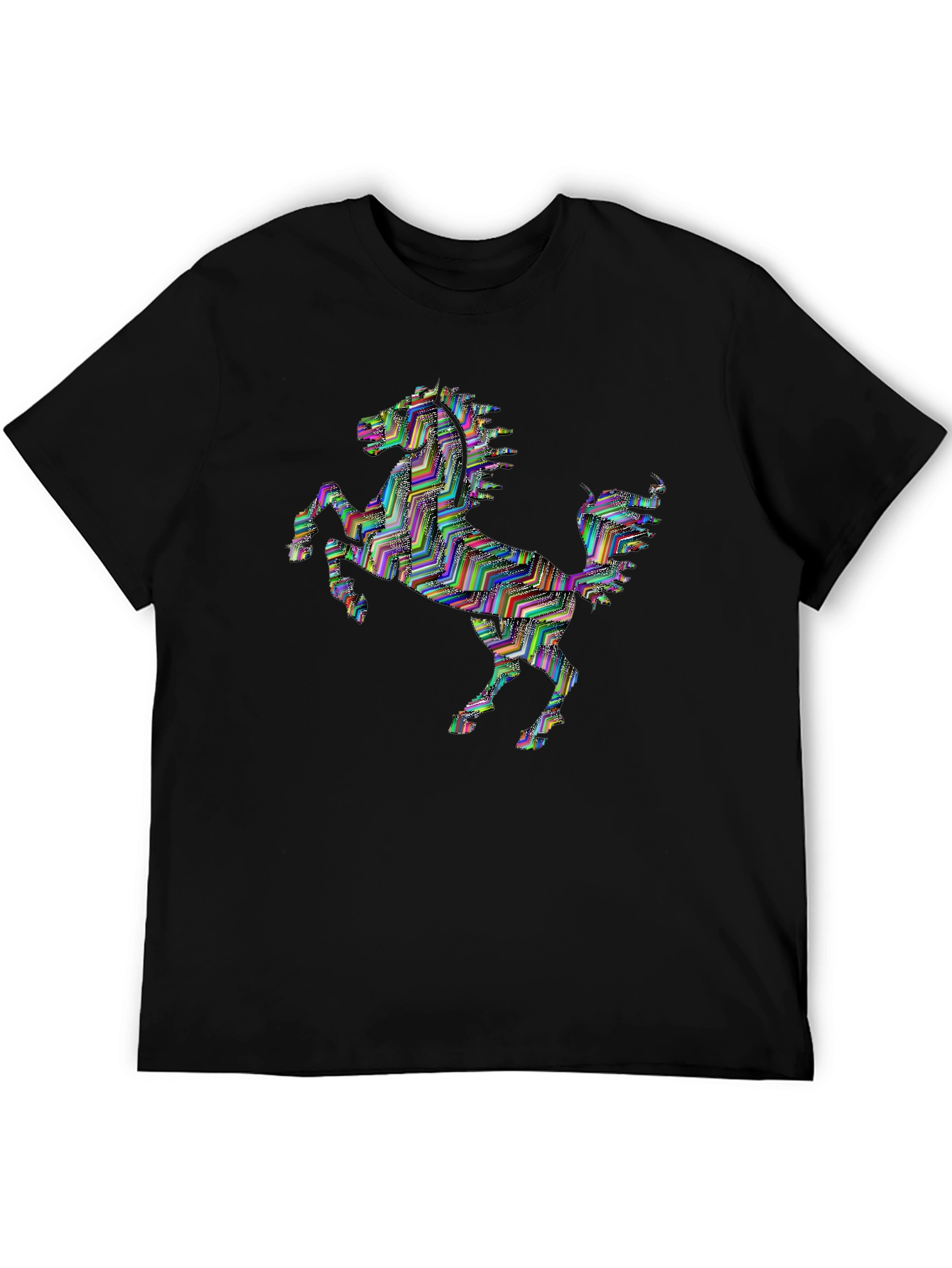 Prancing Horse Graphic T-Shirt - Black