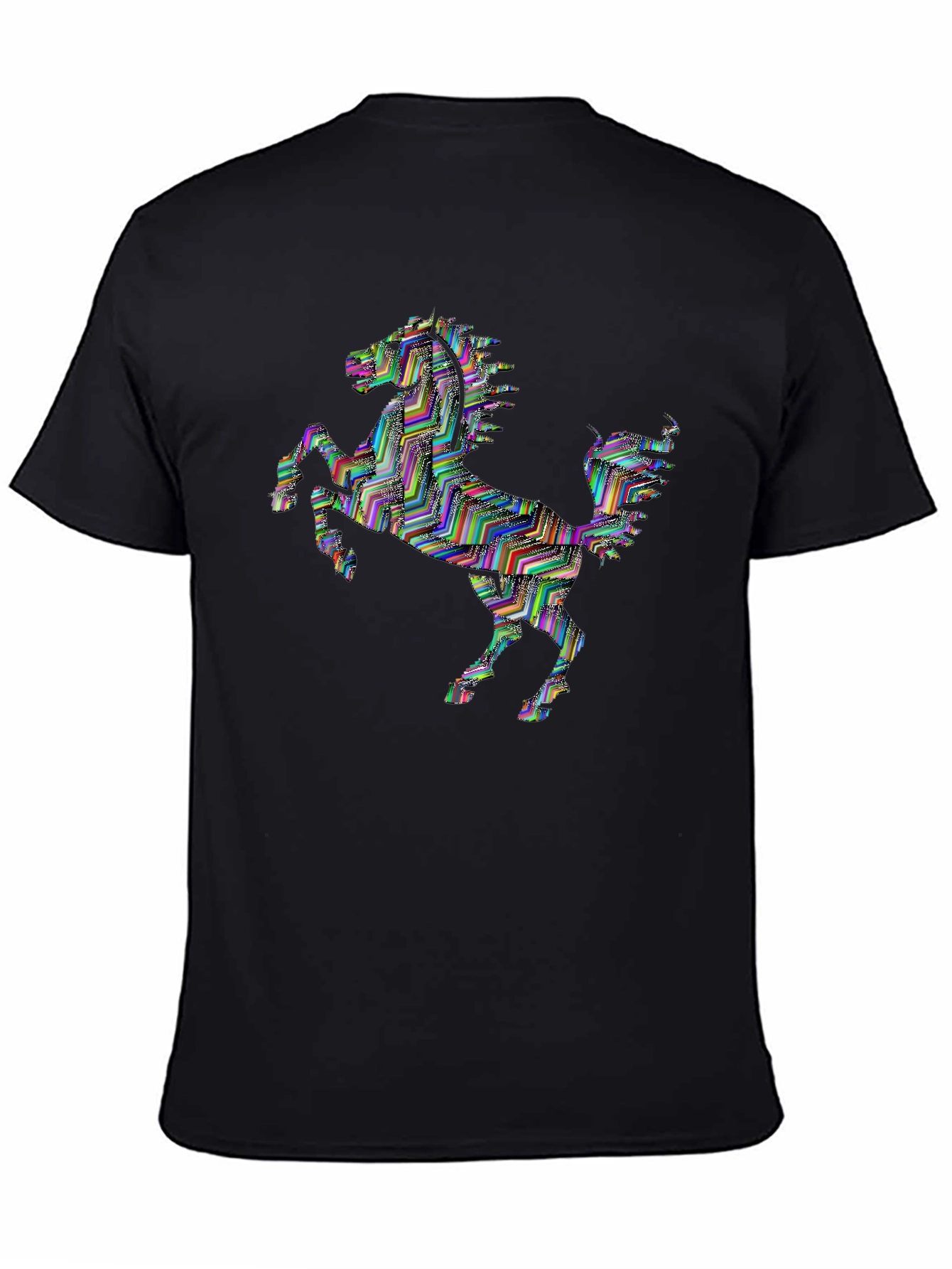 Prancing Horse Graphic T-Shirt - Black