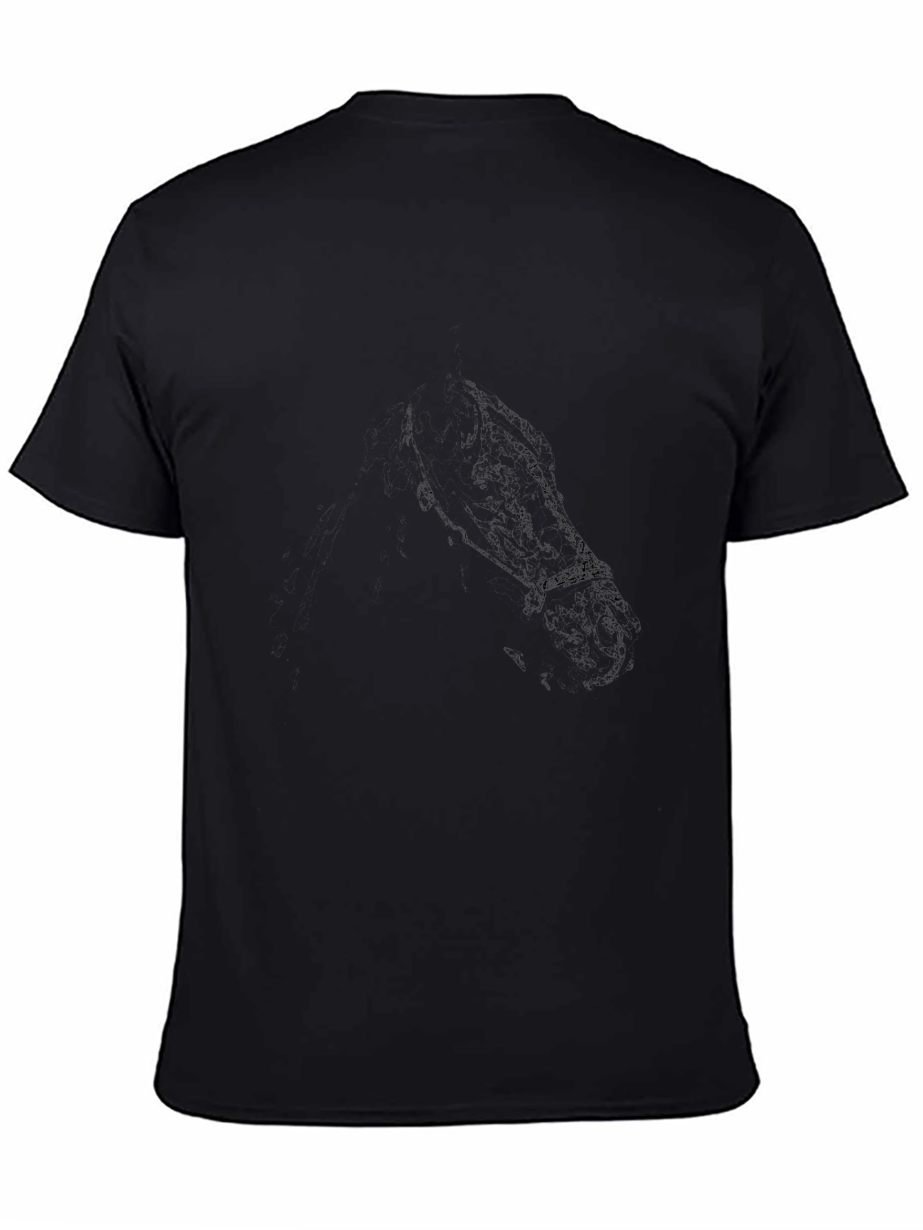 Mens Black Crew Neck Short Sleeve T-Shirt