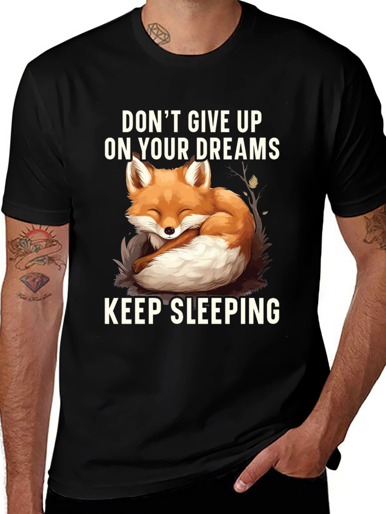 Dreamer Fox Graphic Tee - Stay Asleep