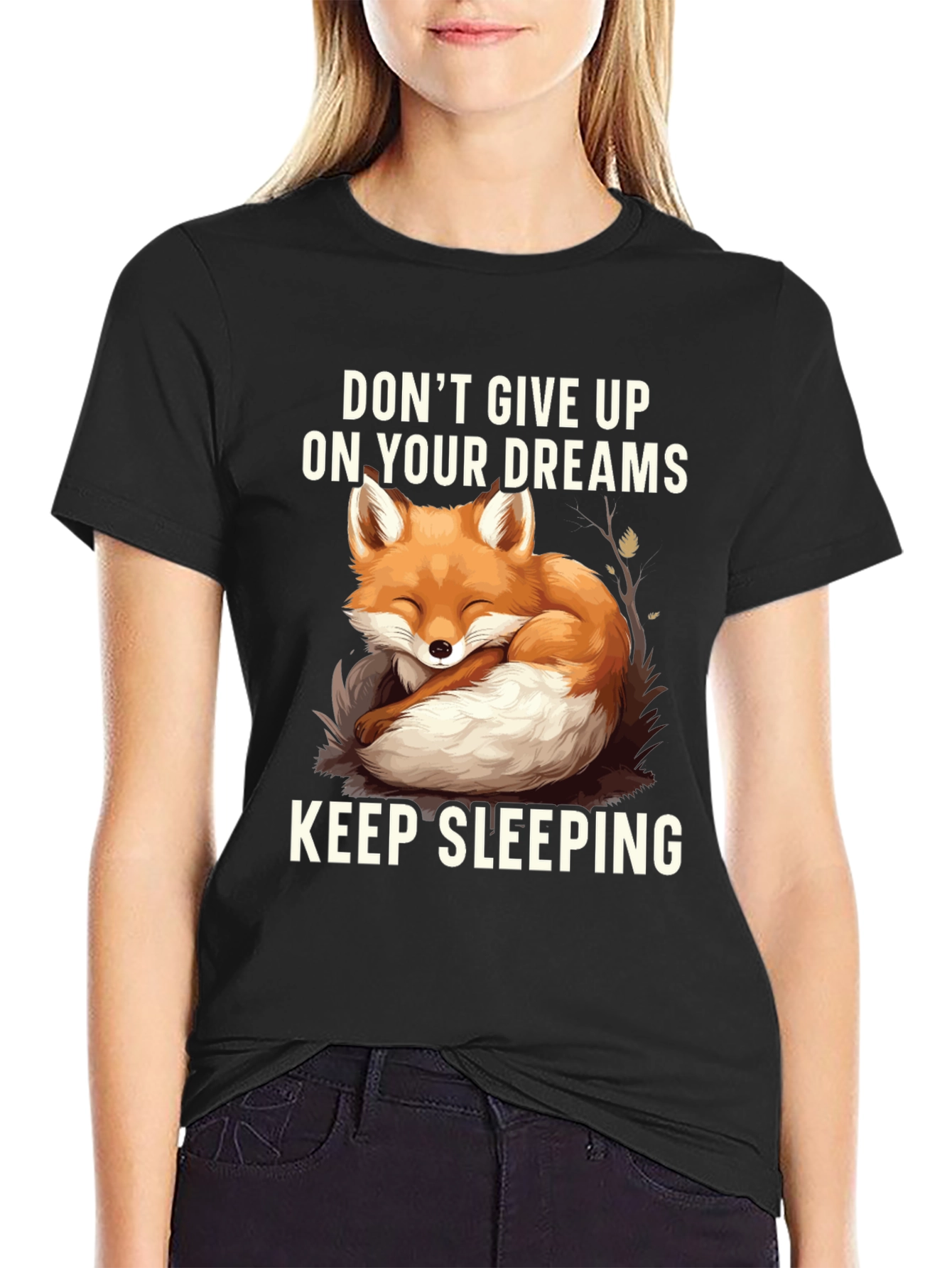 Dreamer Fox Graphic Tee - Stay Asleep