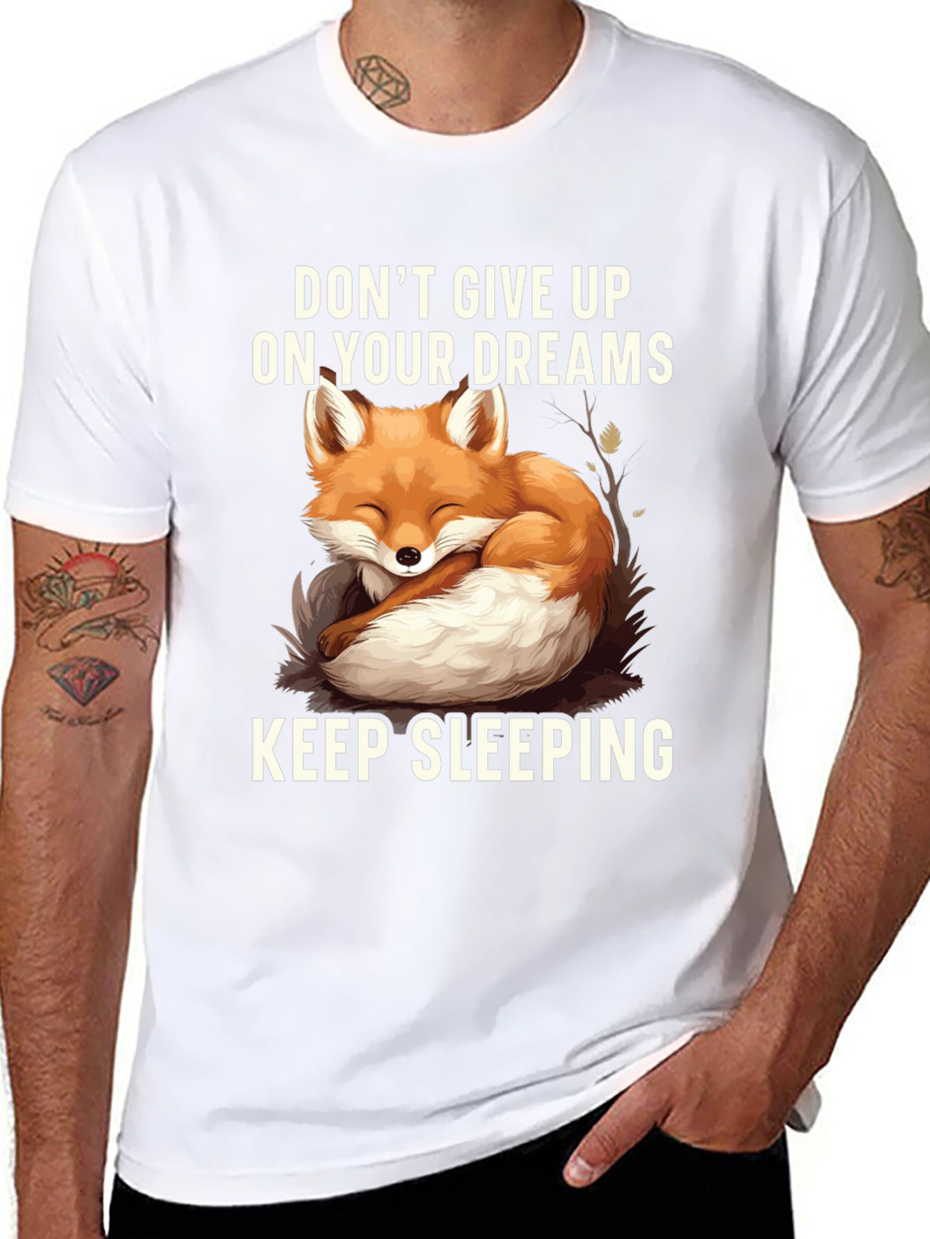 Dreamer Fox Graphic Tee - Stay Asleep