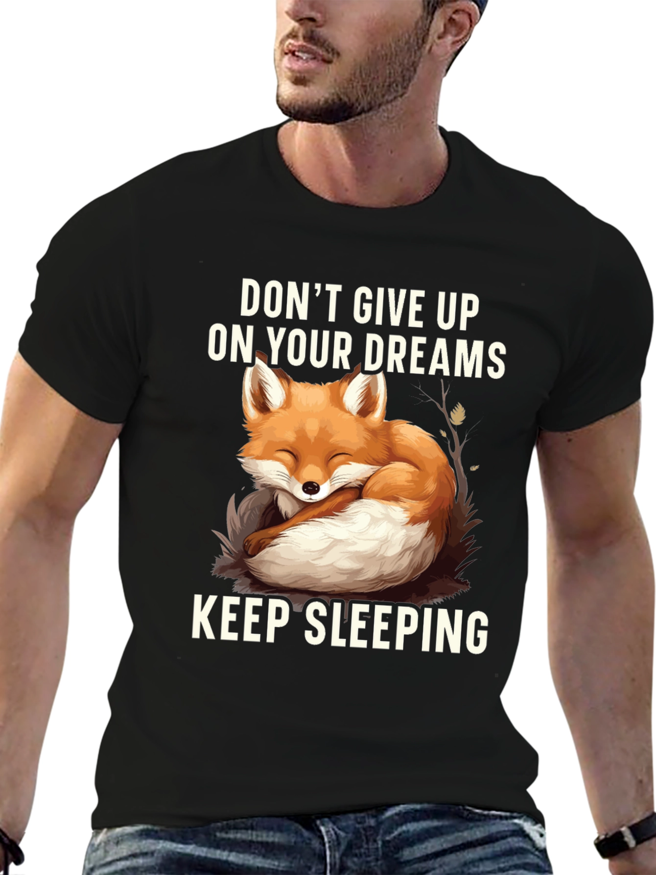 Dreamer Fox Graphic Tee - Stay Asleep