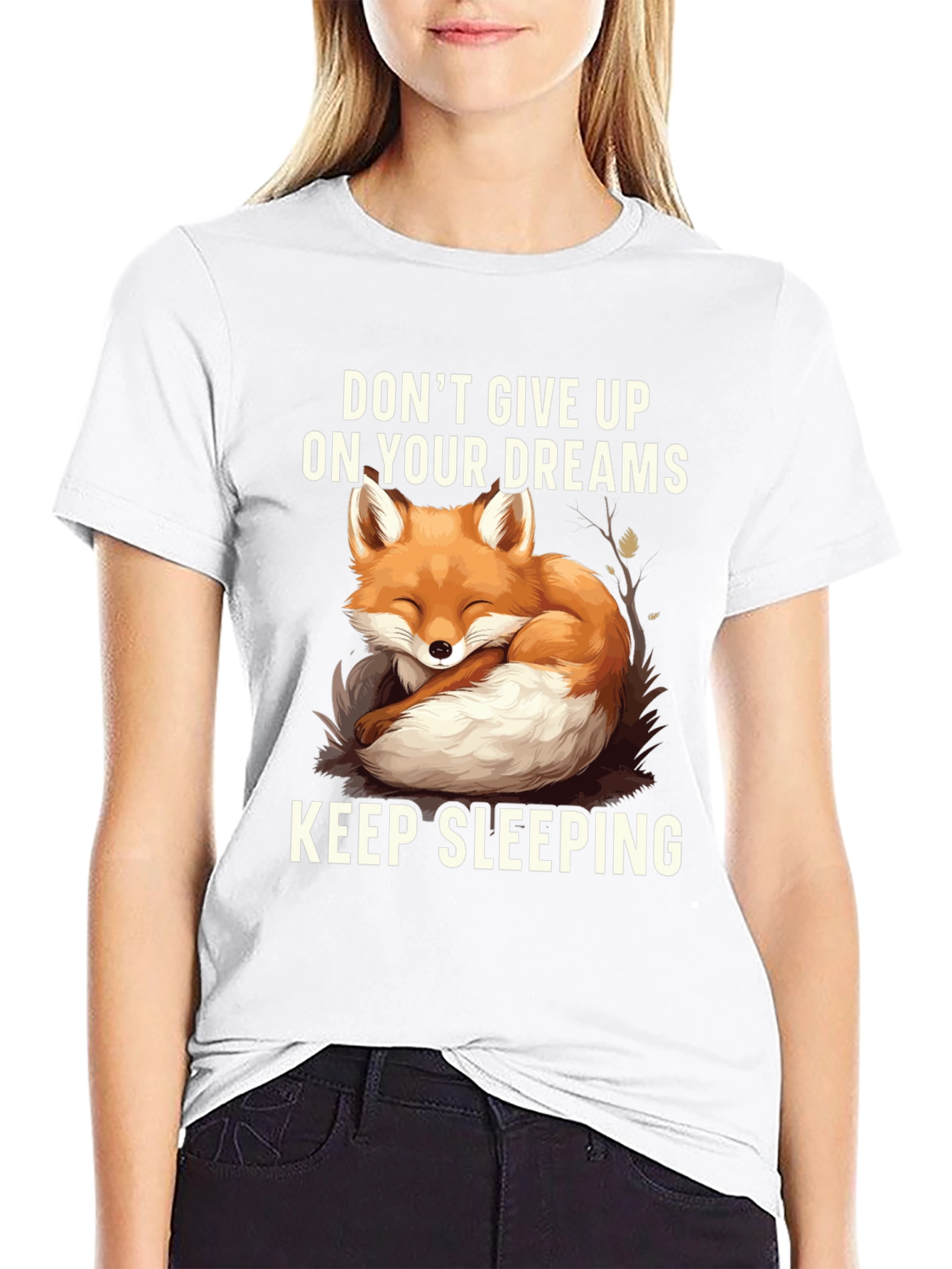 Dreamer Fox Graphic Tee - Stay Asleep