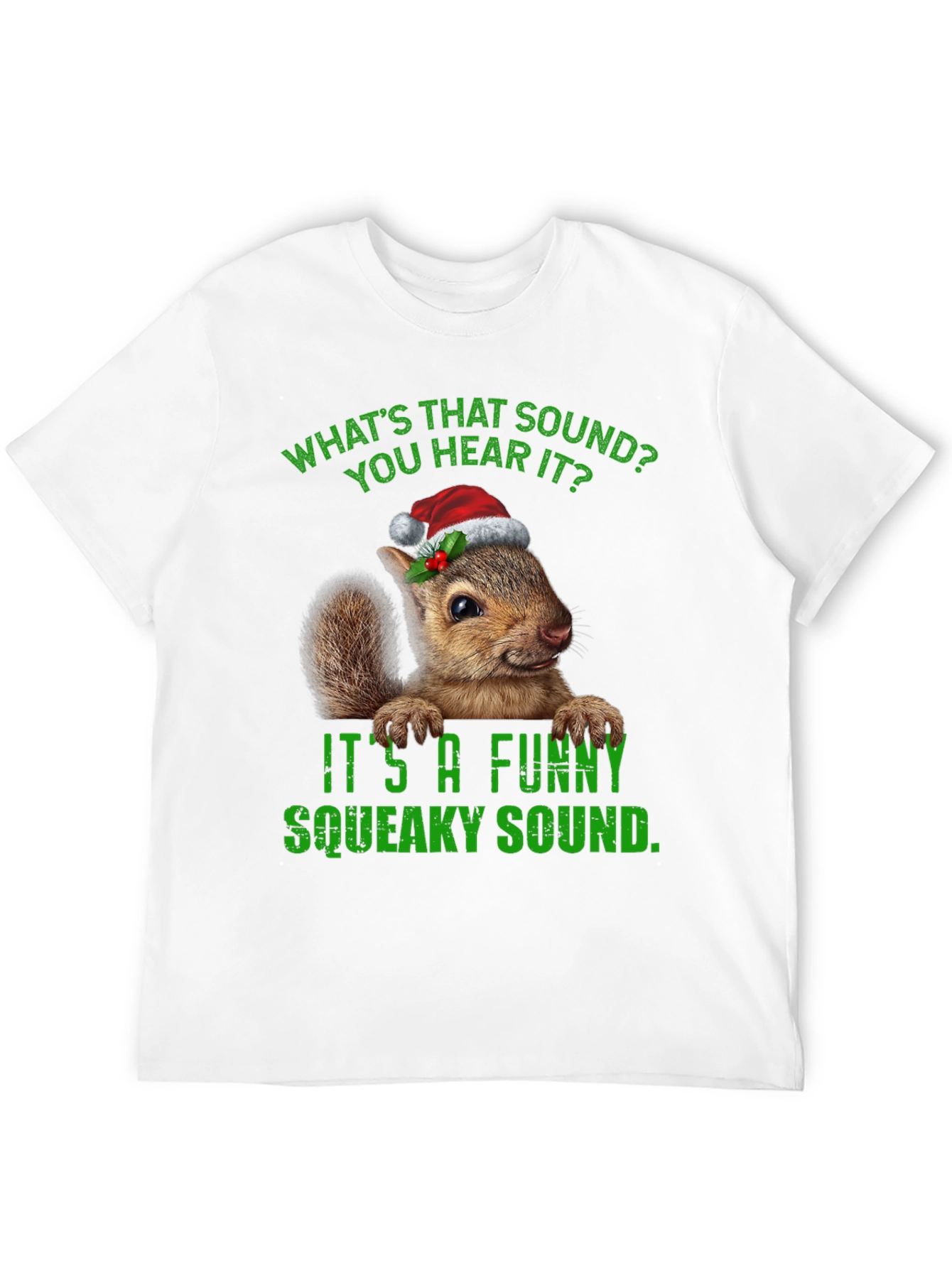 Funny Squeaky Sound Squirrel Christmas T-Shirt