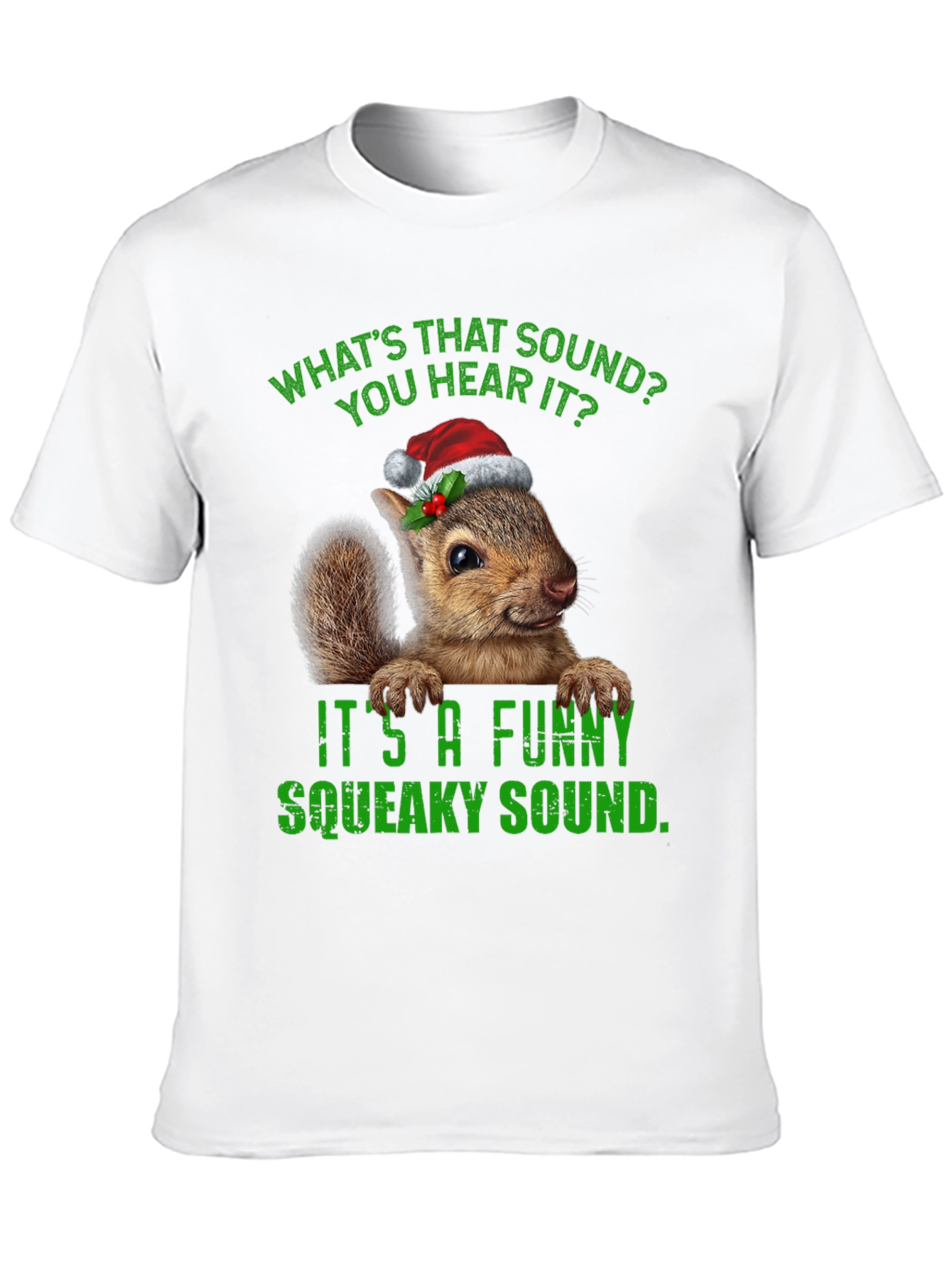 Funny Squeaky Sound Squirrel Christmas T-Shirt