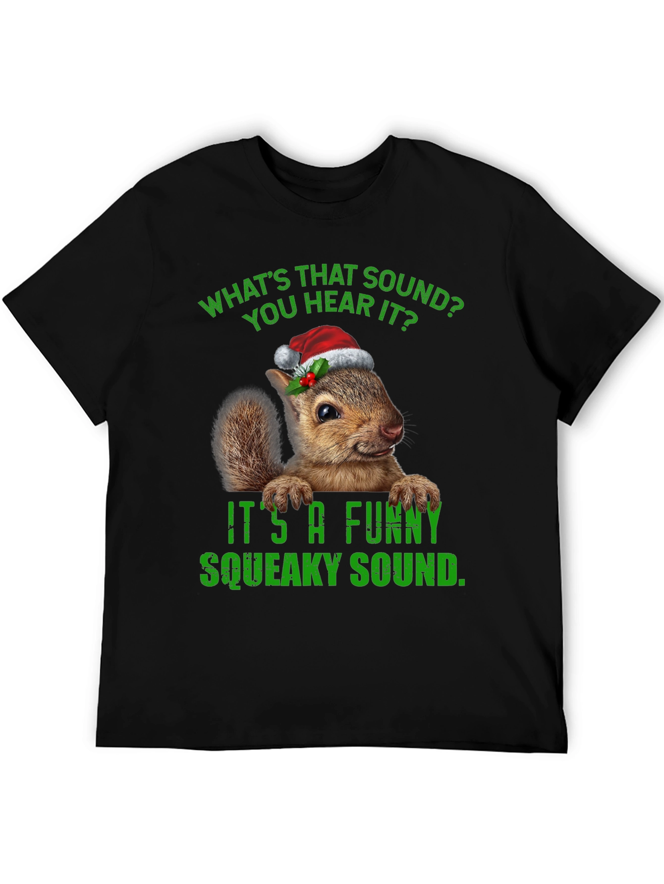 Funny Squeaky Sound Squirrel Christmas T-Shirt