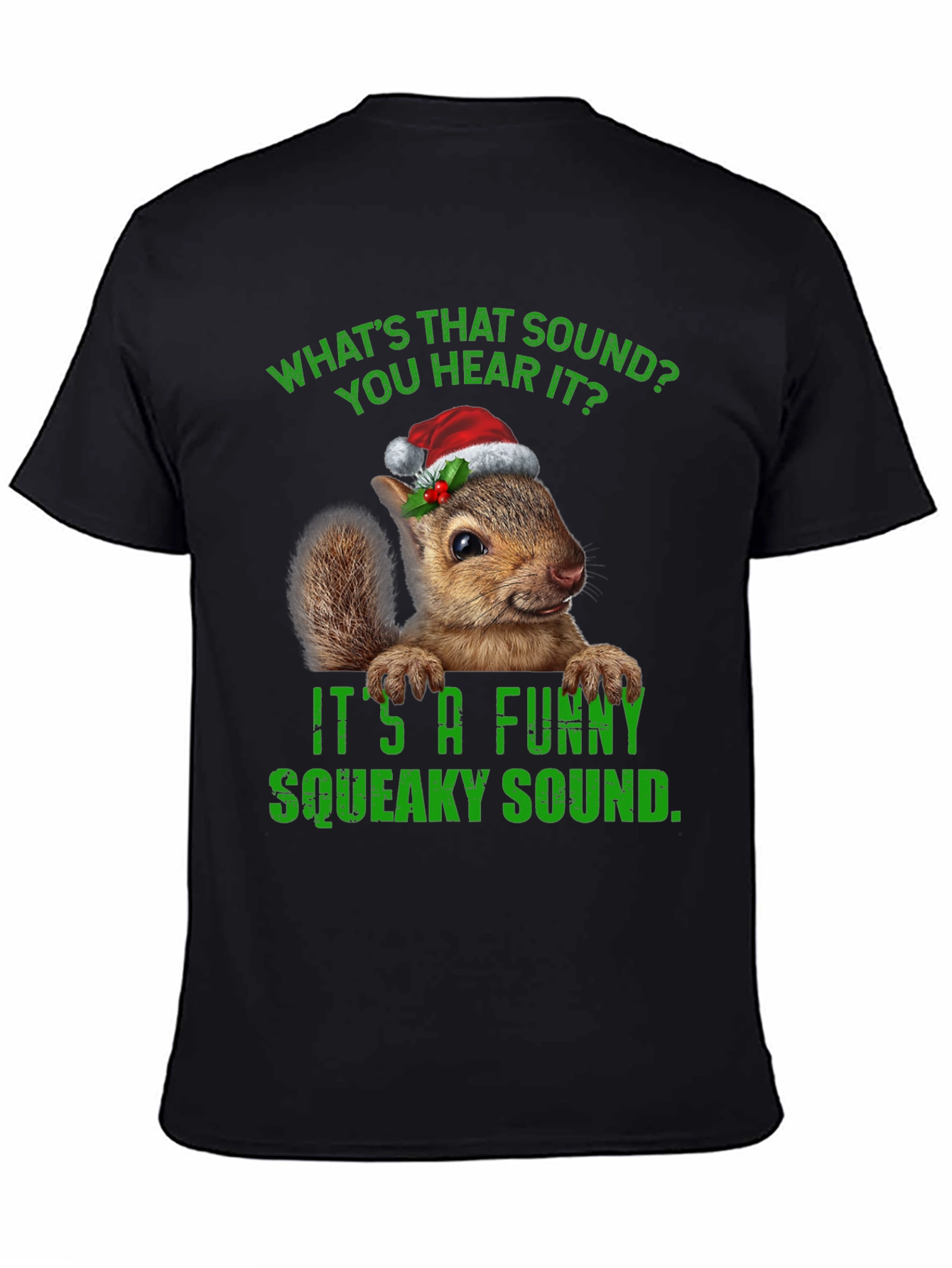 Funny Squeaky Sound Squirrel Christmas T-Shirt