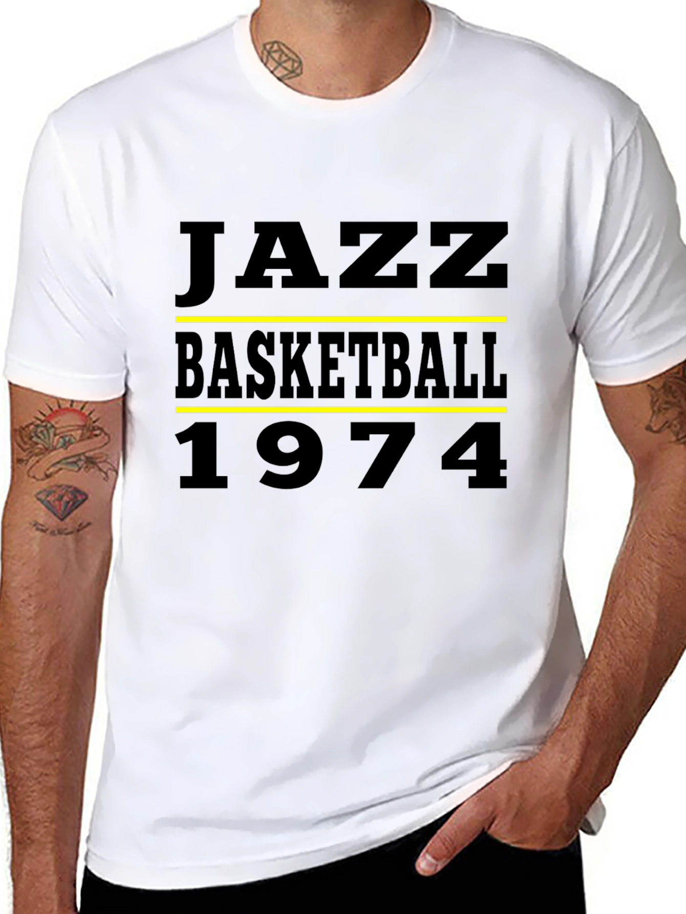 Jazz Basketball 1974 Black T-Shirt