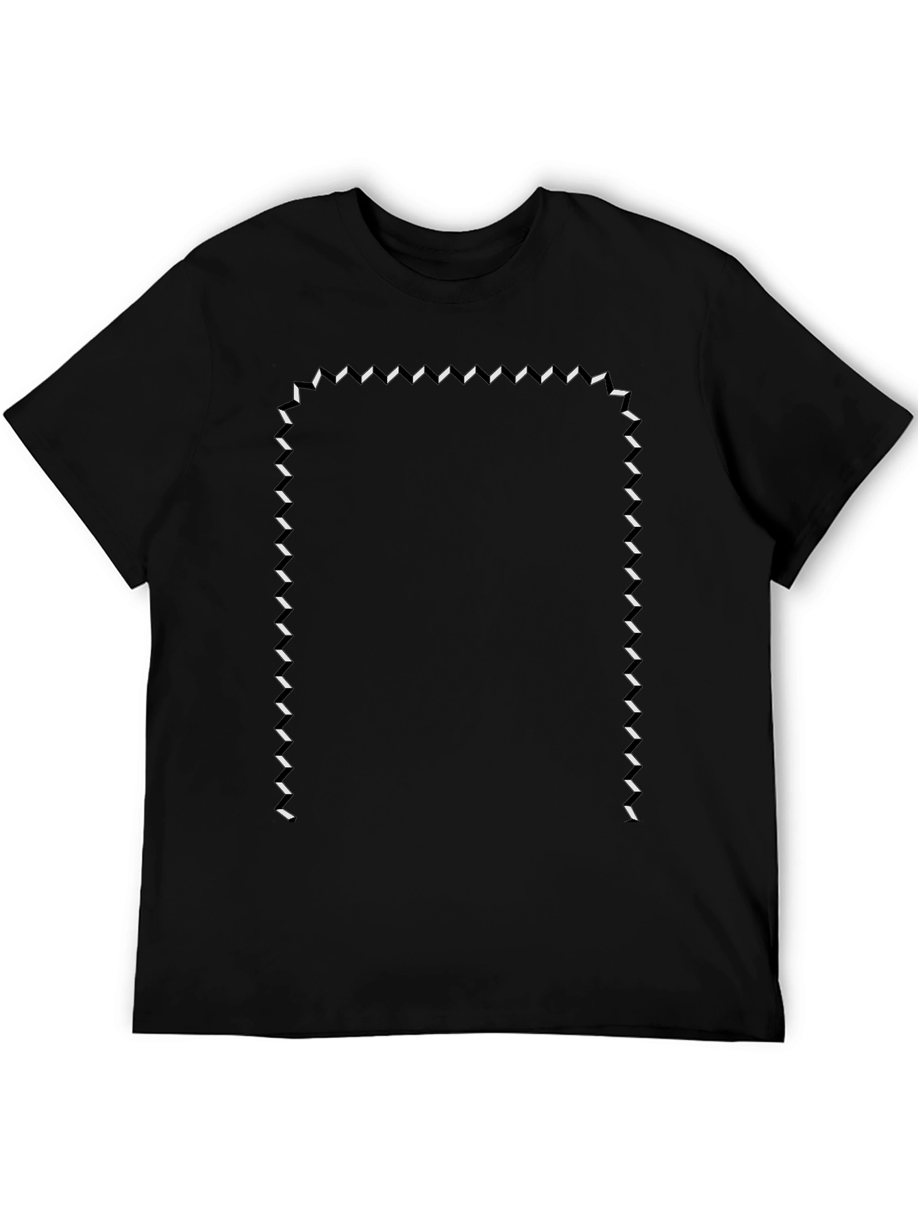 Modern Geometric Framed Black T-Shirt