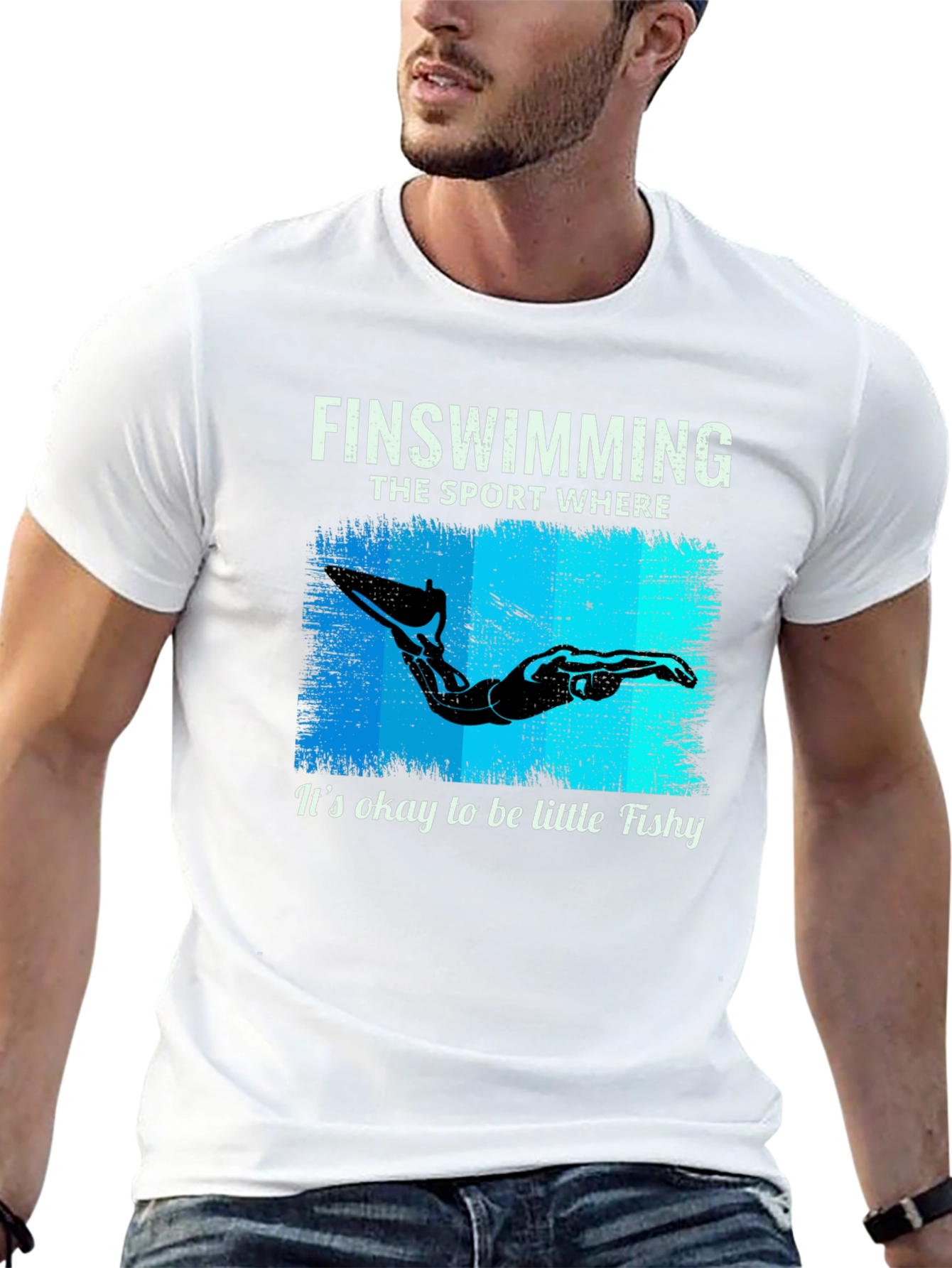 Fin Swimming T-Shirt - Okay to be Little Fishy